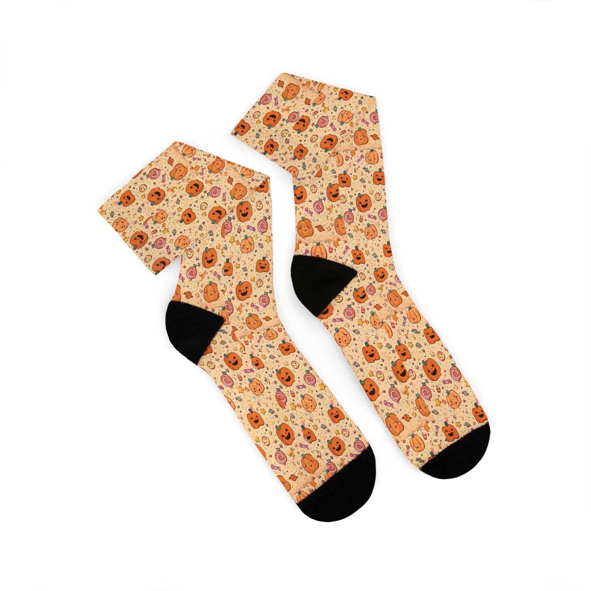Trick-or-Treat Halloween crew socks, fun fall print