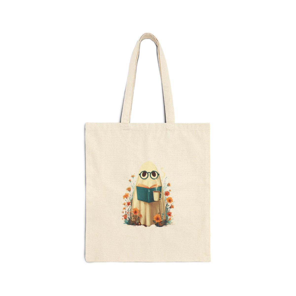 Ghoulish book lover tote bag, black variant