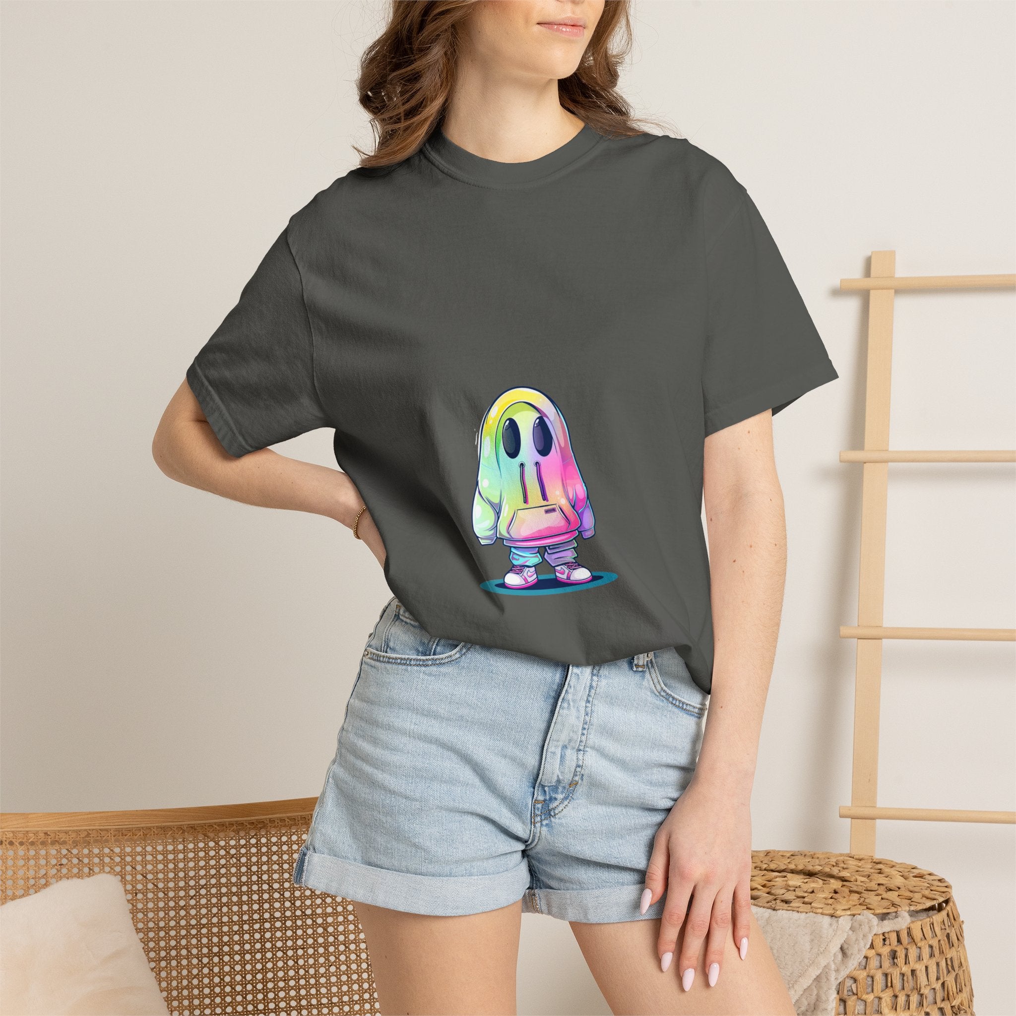 Cyber Ghost cute pastel goth Halloween streetwear tee