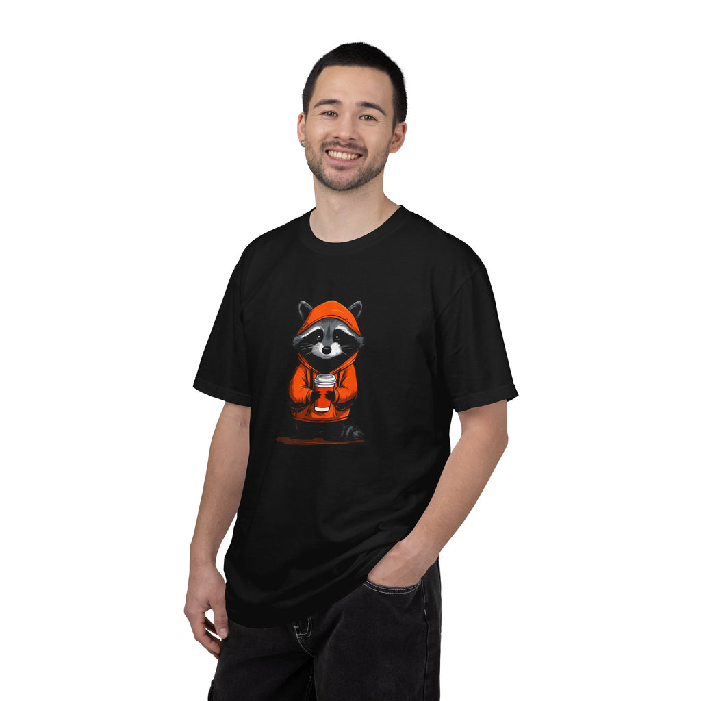 "Coffee Raccoon" Graphic T-Shirt | Cute & Edgy Streetwear Tee