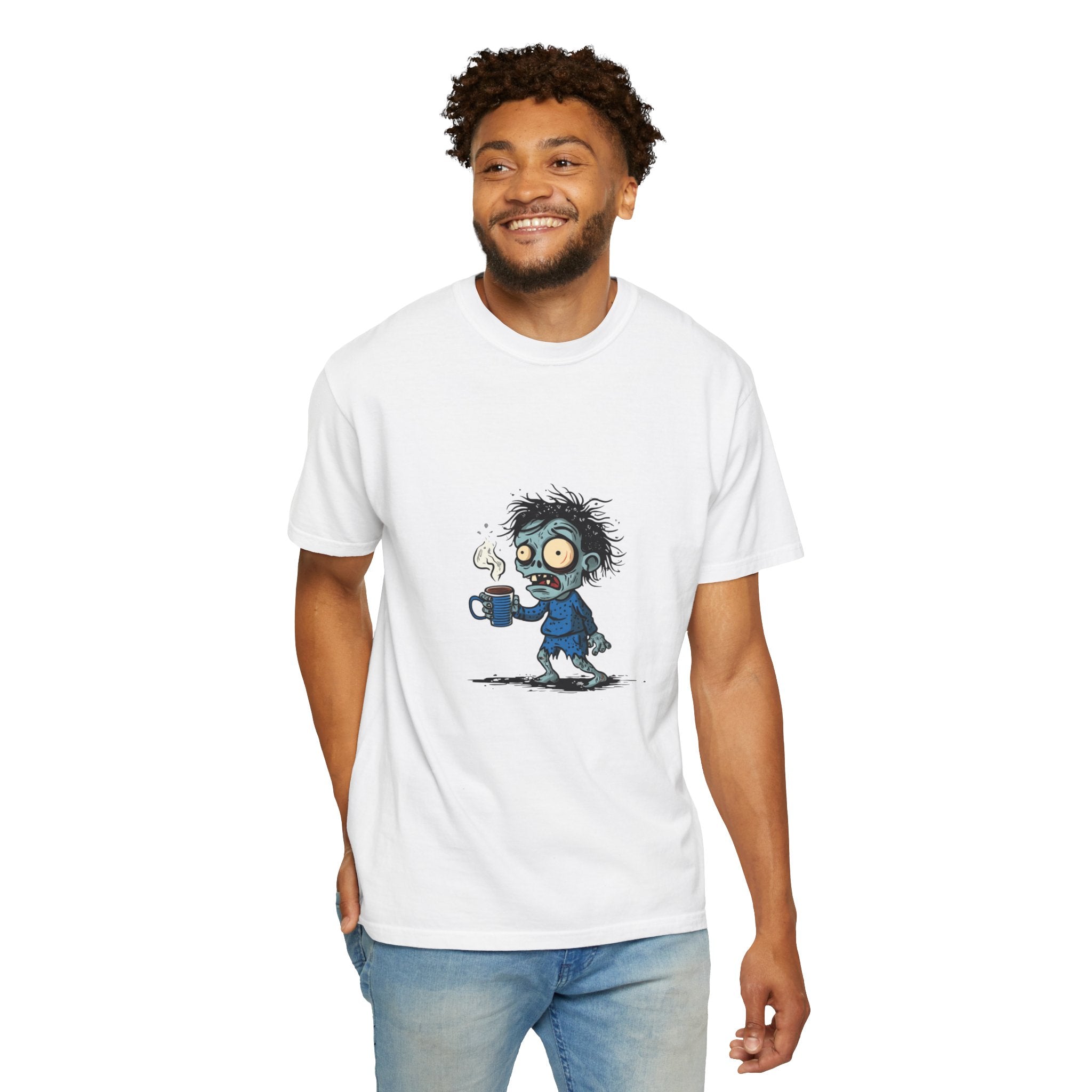 Coffee Zombie funny Halloween graphic tee