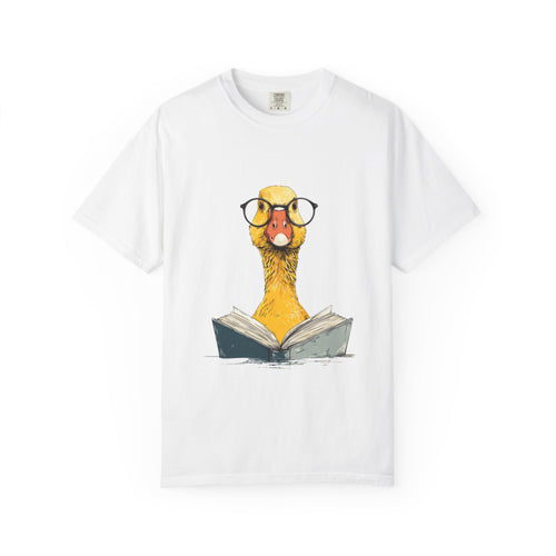 Bookish Duck cute nerdy reading graphic tee