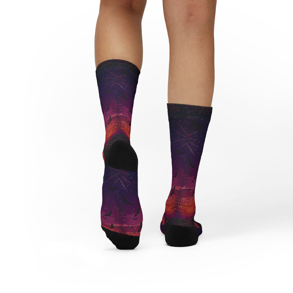 Witchy Vibes Halloween crew socks, spooky season print