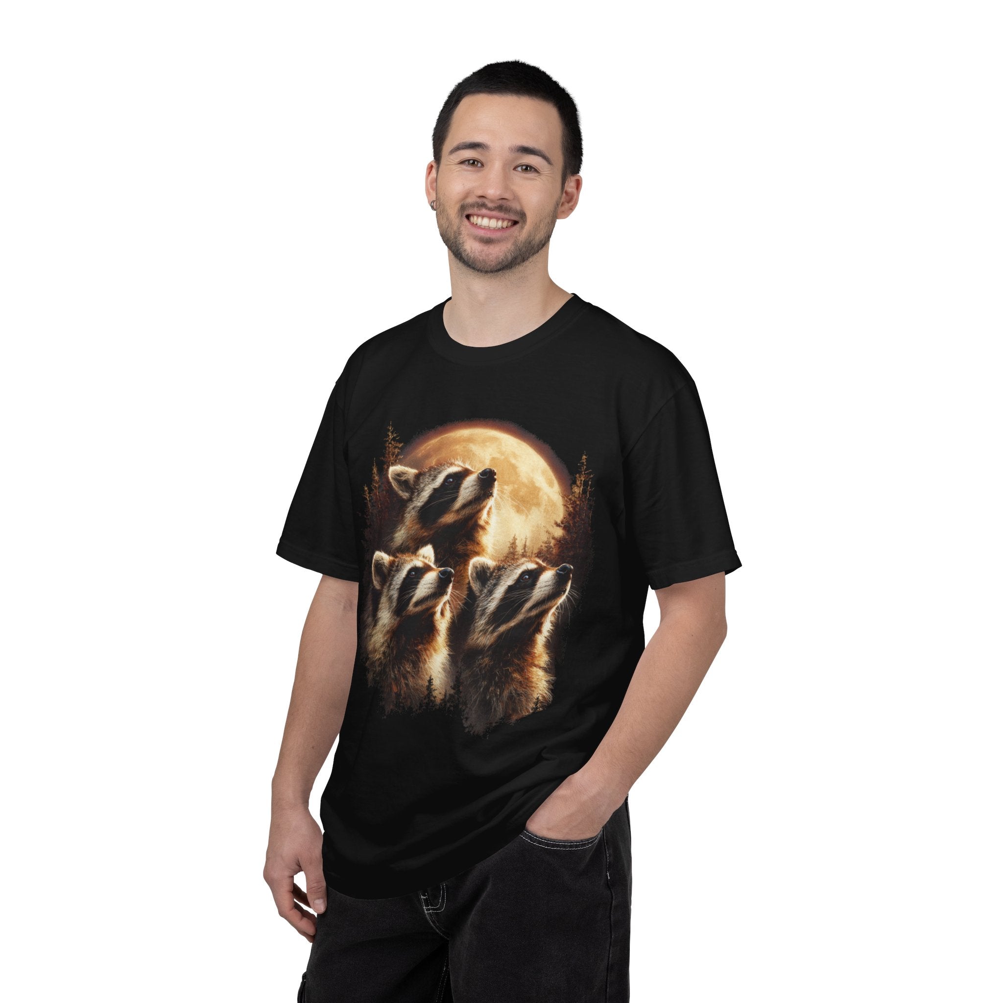 Wolf Moon howling wolves graphic tee, oversized streetwear T-shirt