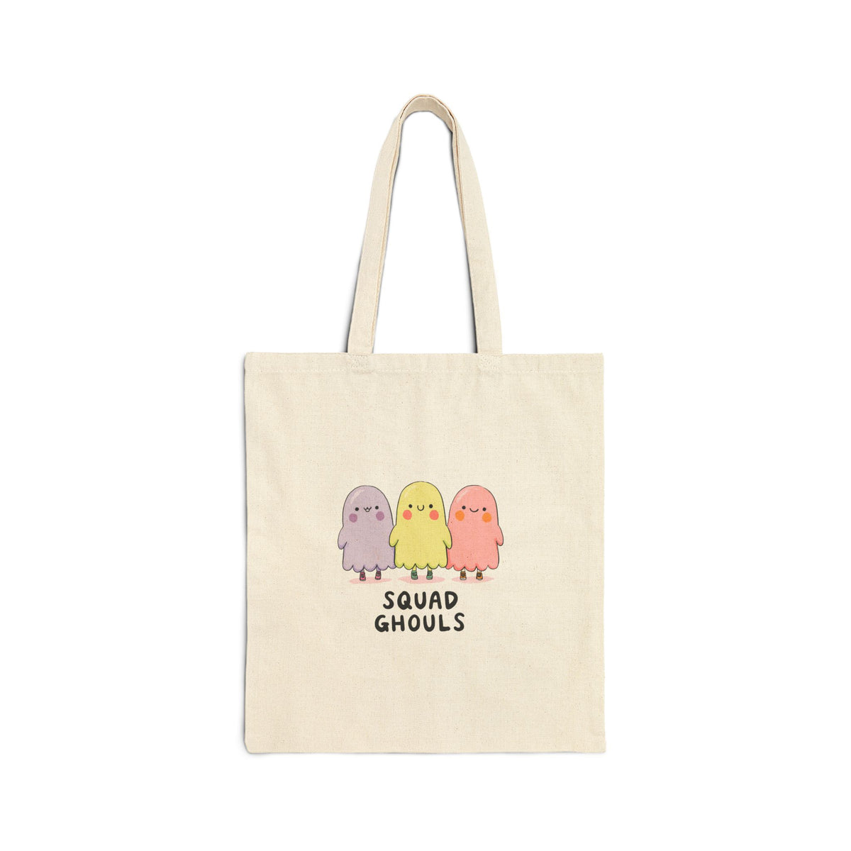 Squad Ghouls ghost gang canvas tote bag, front view