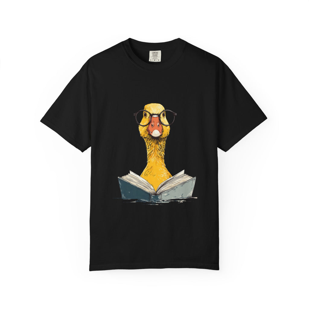Bookish Duck cute nerdy reading graphic tee