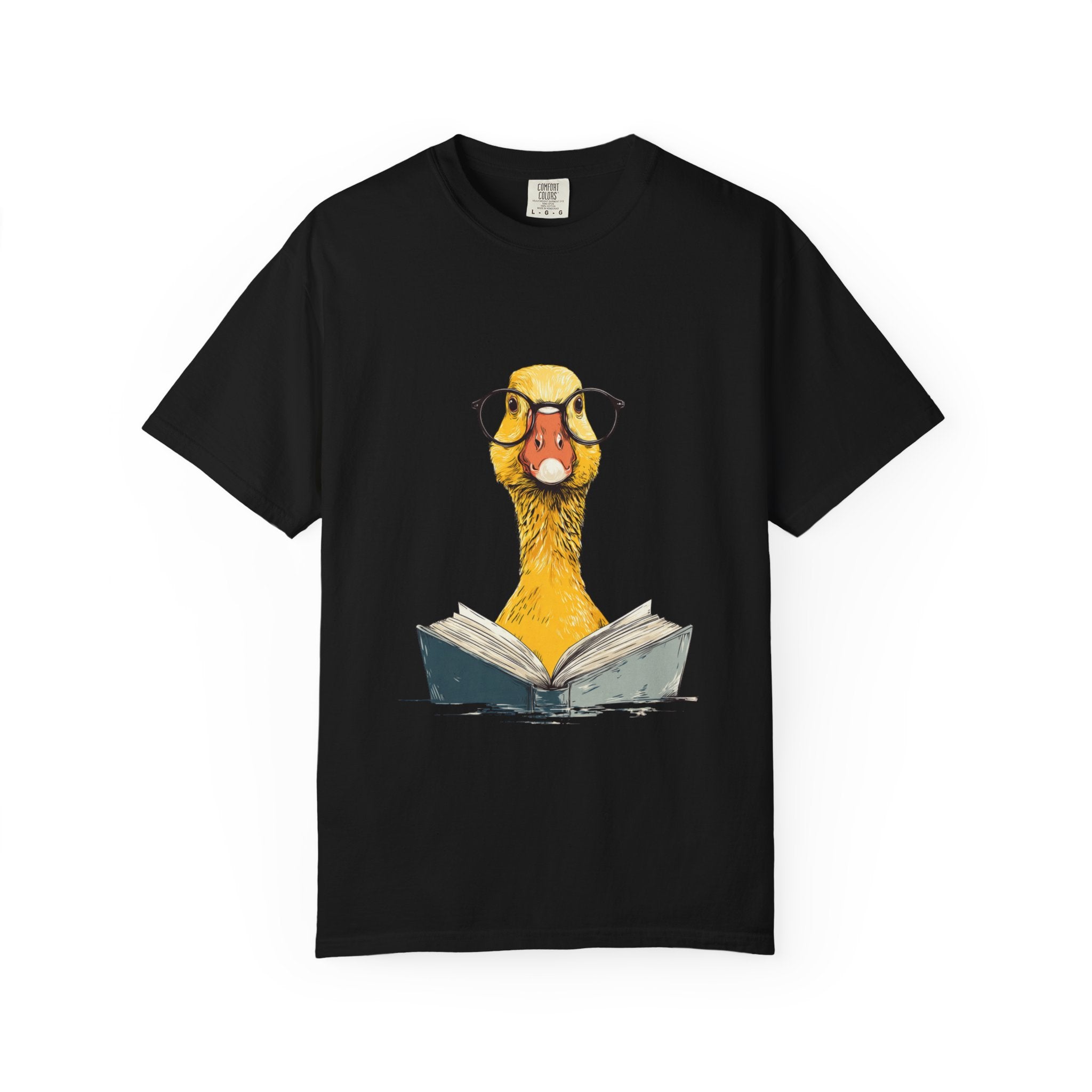 Bookish Duck cute nerdy reading graphic tee