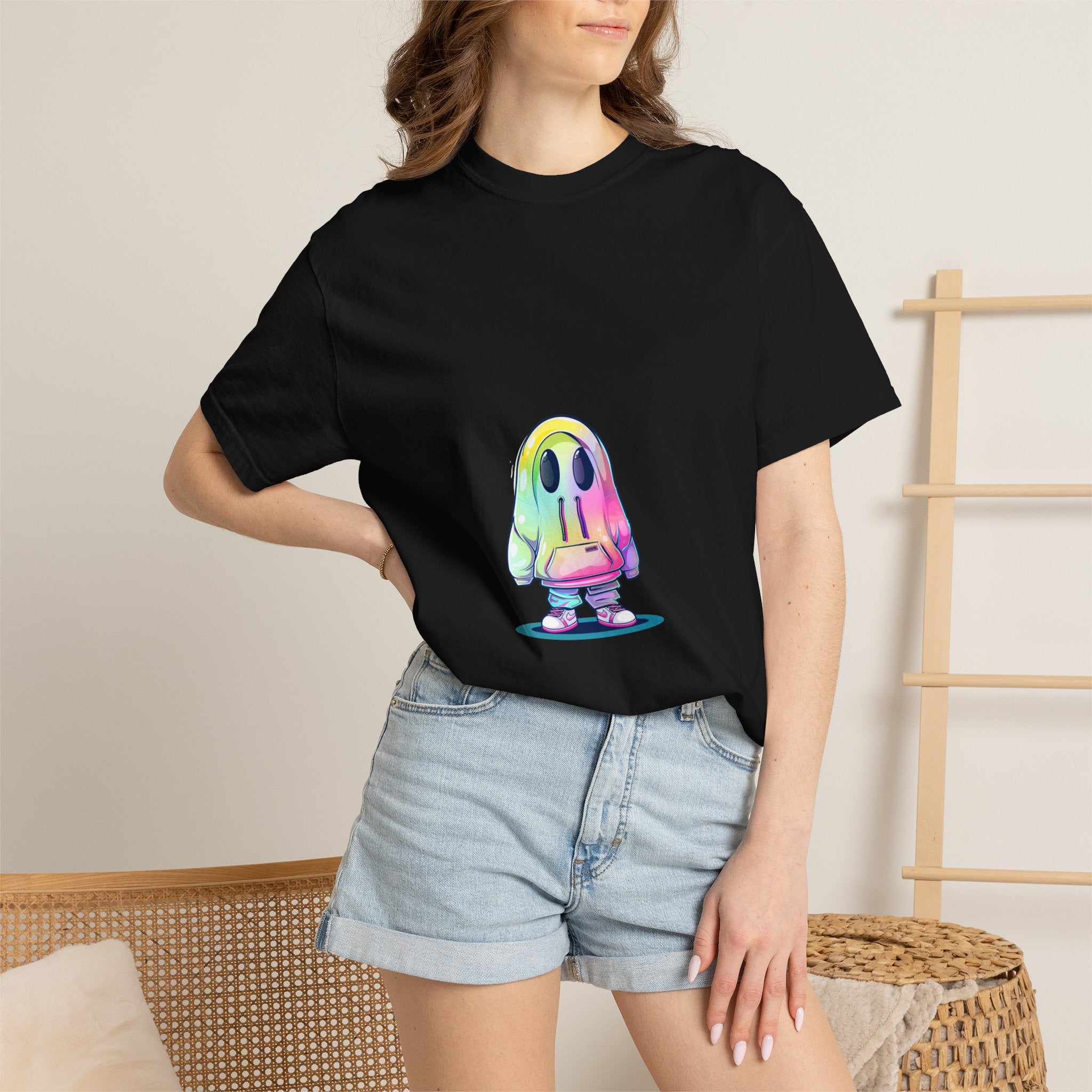 Cyber Ghost cute pastel goth Halloween streetwear tee