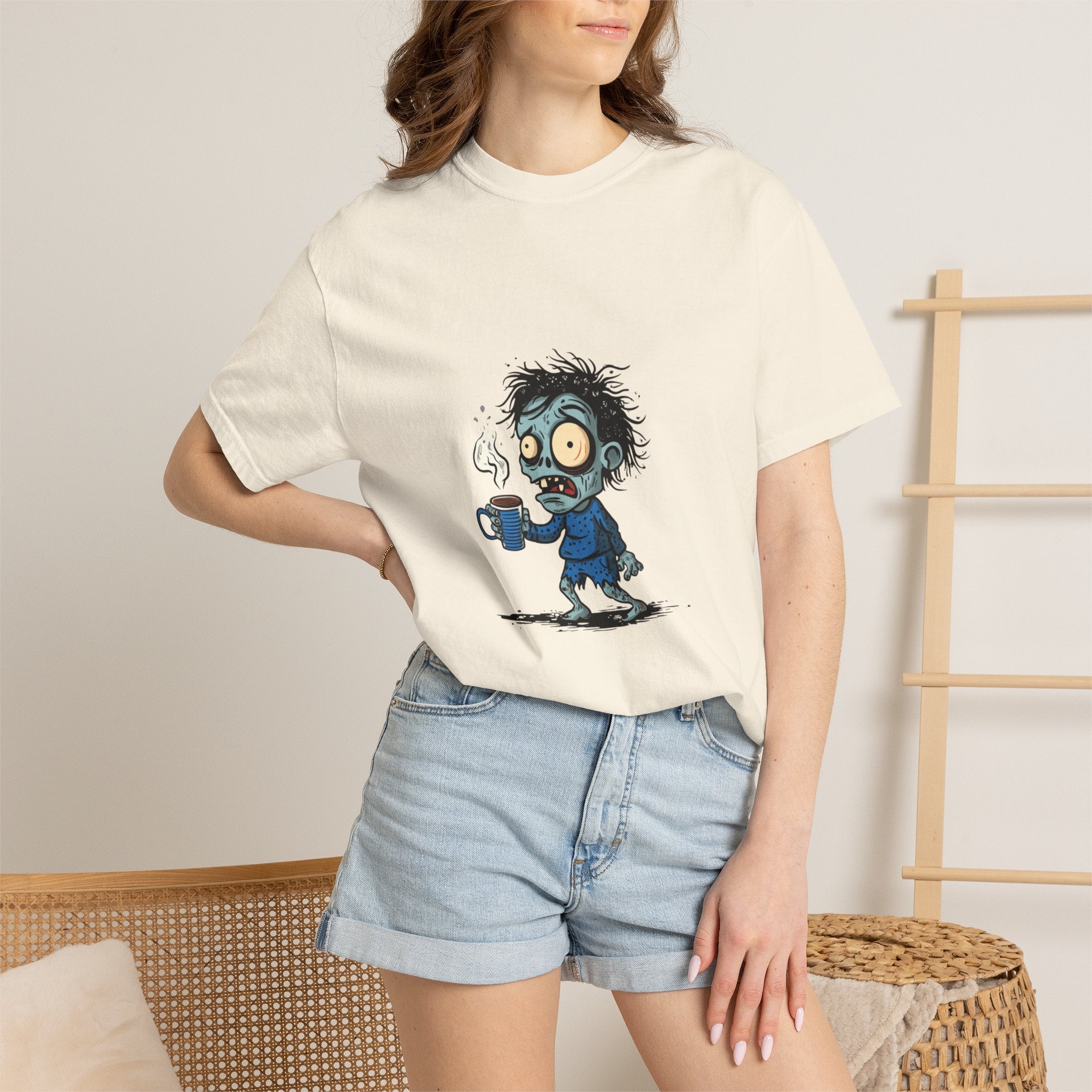 Coffee Zombie funny Halloween graphic tee