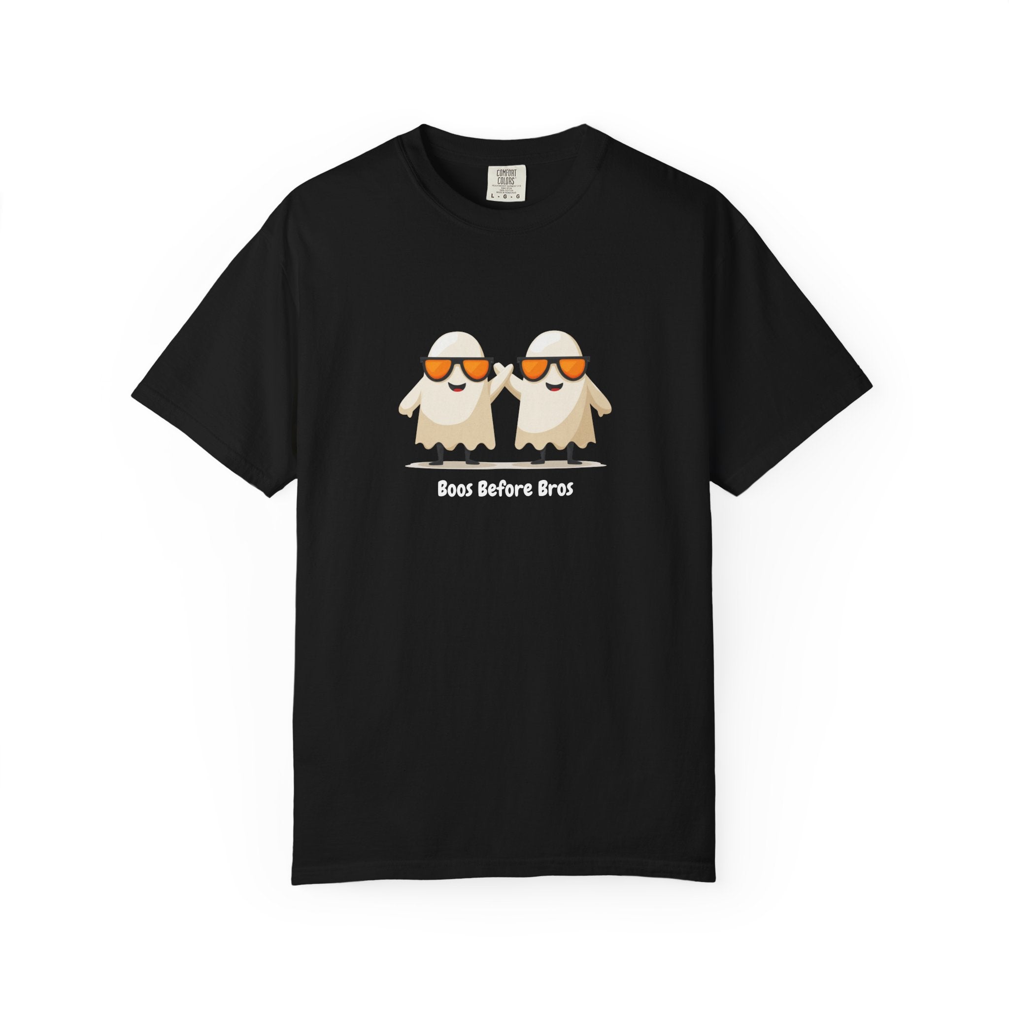 Boos Before Bros funny ghost Halloween streetwear graphic tee