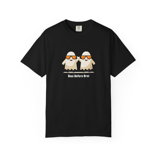Boos Before Bros funny ghost Halloween streetwear graphic tee
