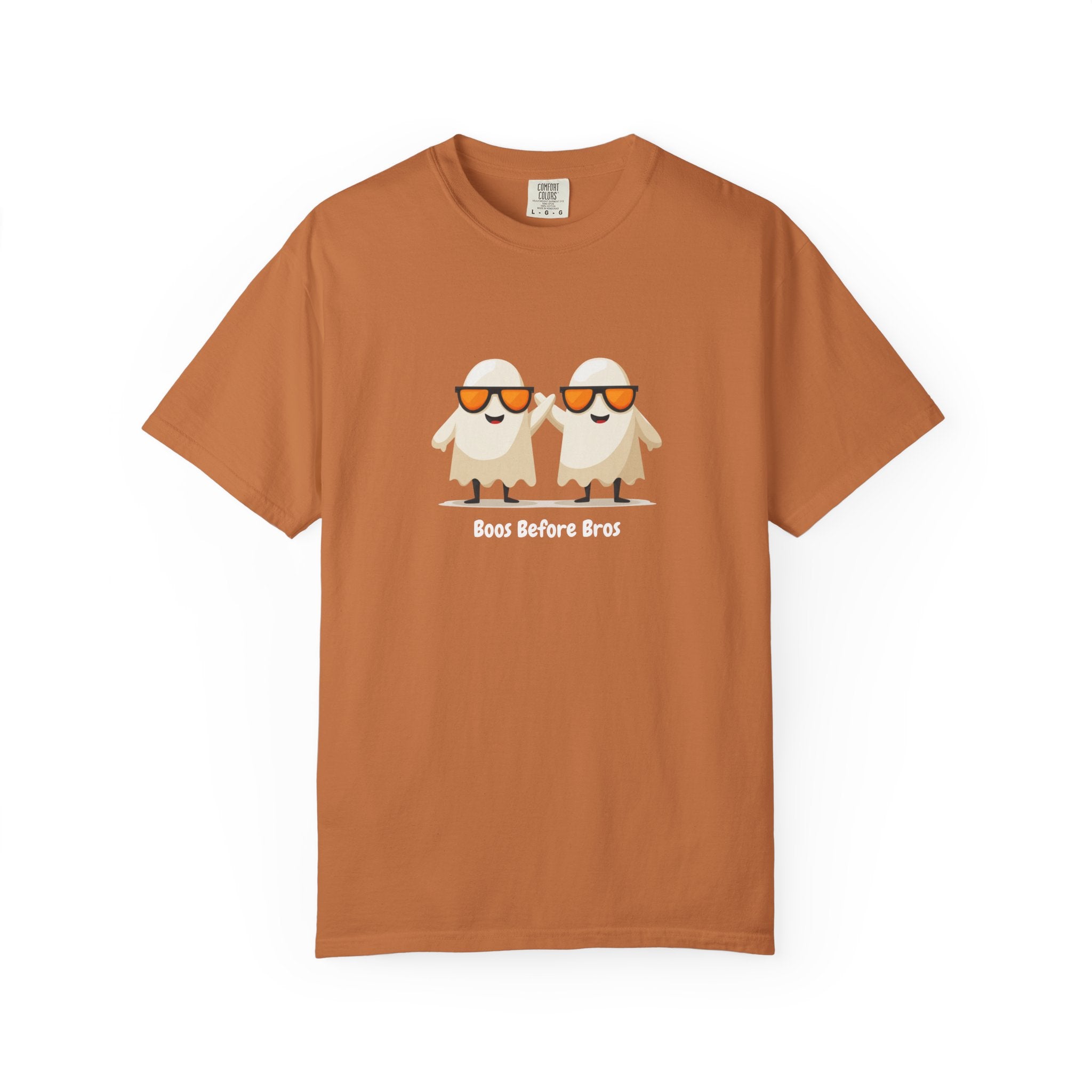 Boos Before Bros funny ghost Halloween streetwear graphic tee