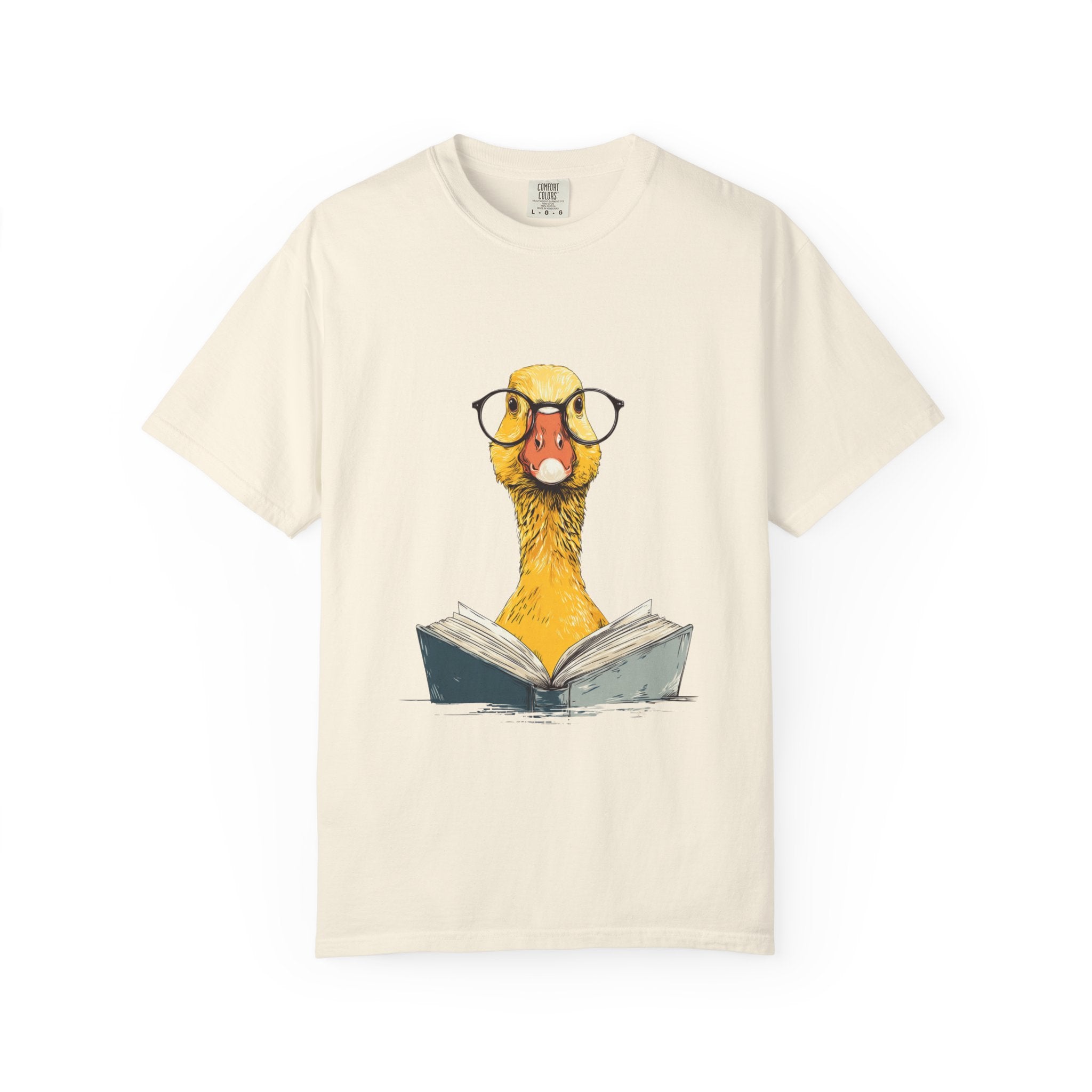 Bookish Duck cute nerdy reading graphic tee