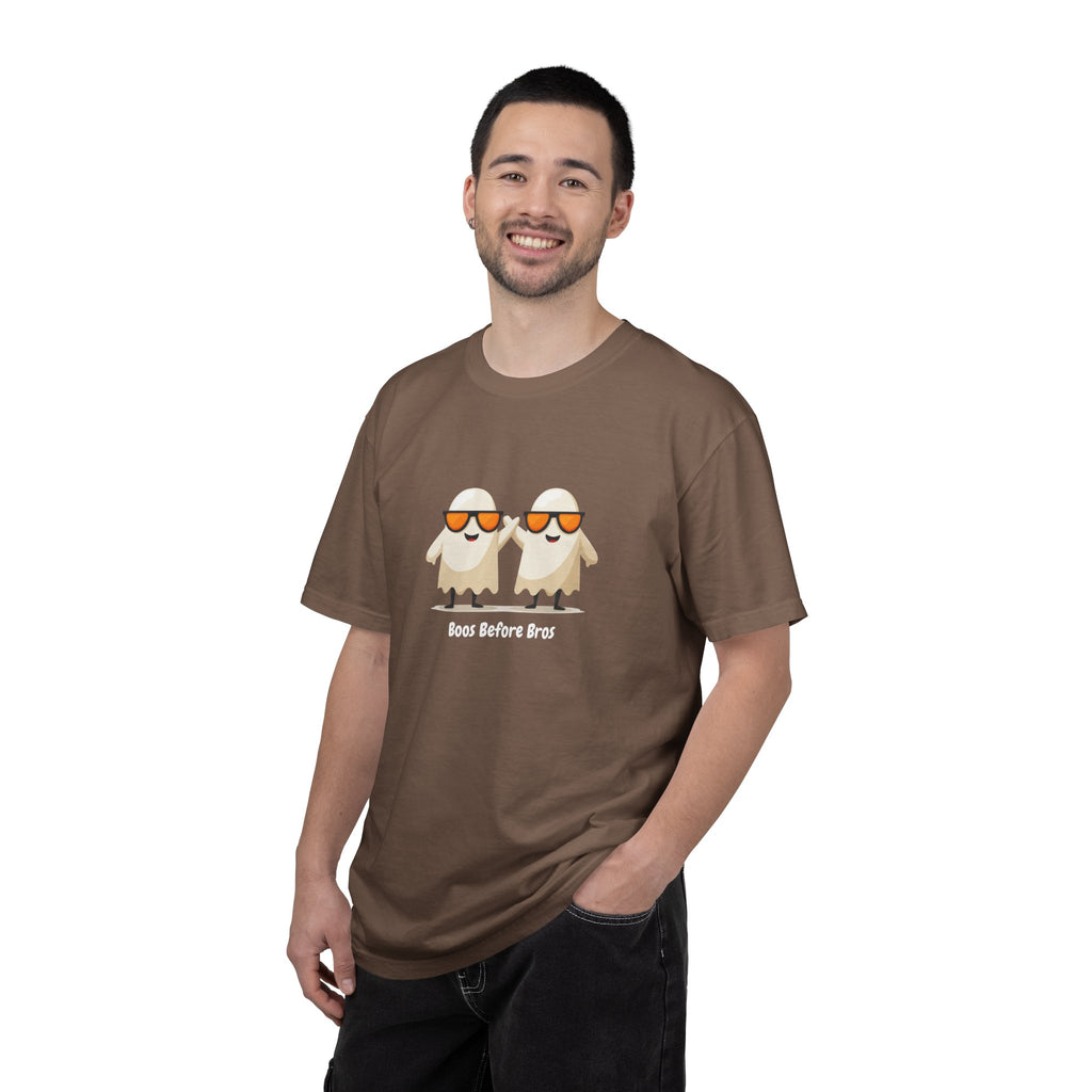 Boos Before Bros funny ghost Halloween streetwear graphic tee
