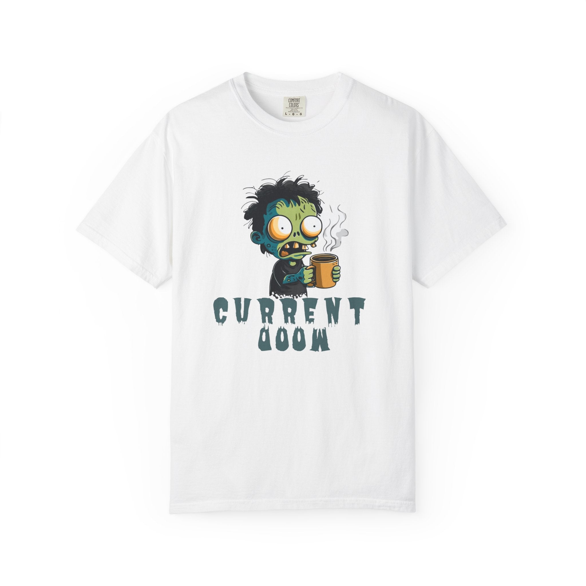 "Current Mood" Zombie Coffee T-Shirt | Funny Graphic Streetwear Tee