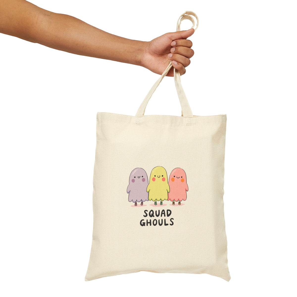Squad Ghouls tote bag worn on shoulder
