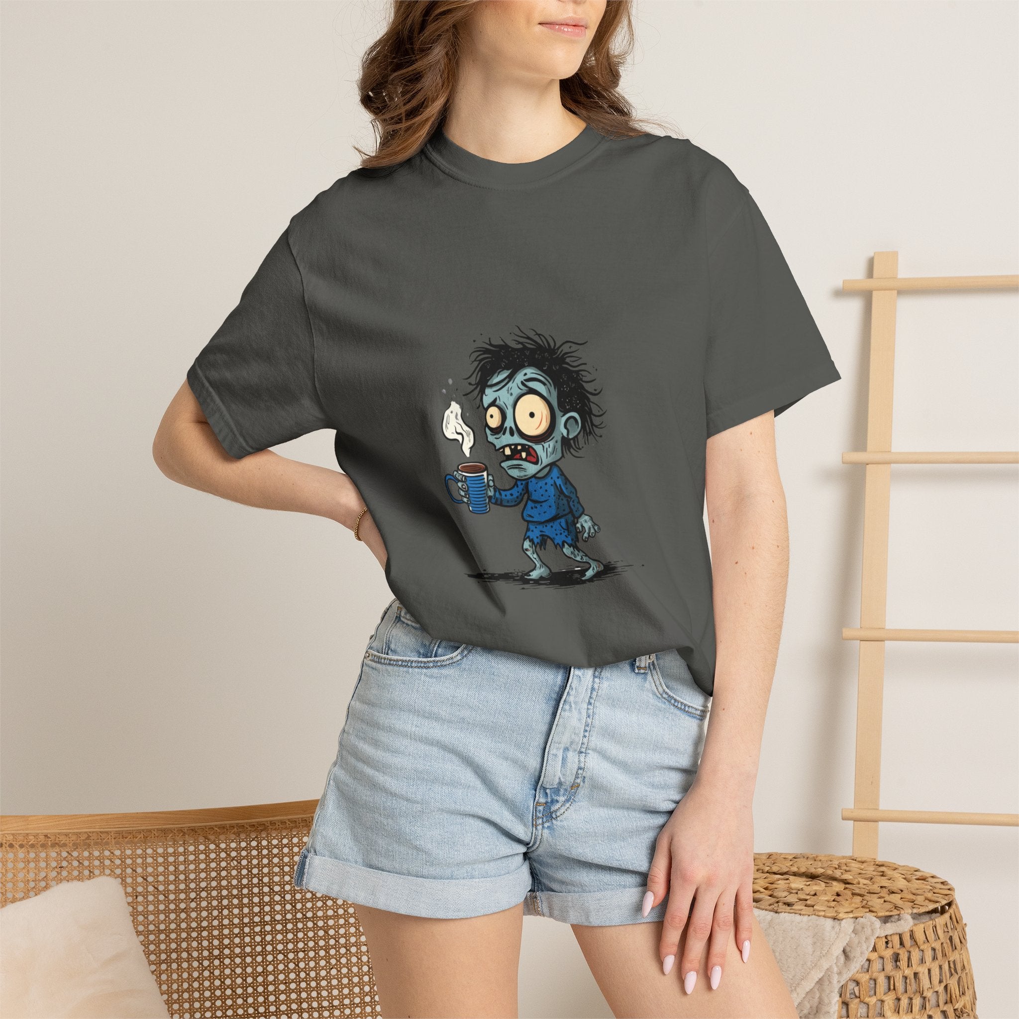 Coffee Zombie funny Halloween graphic tee