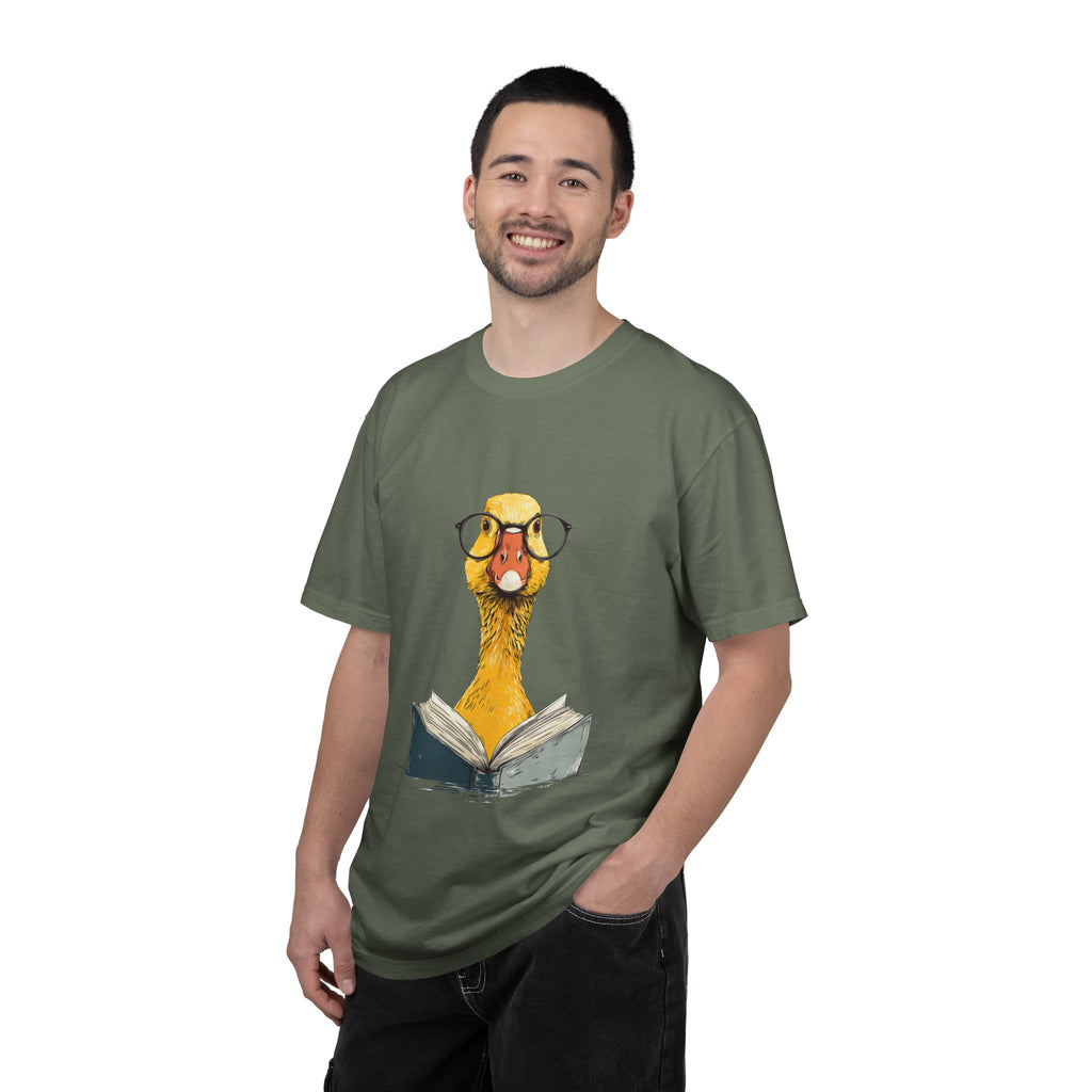Bookish Duck cute nerdy reading graphic tee