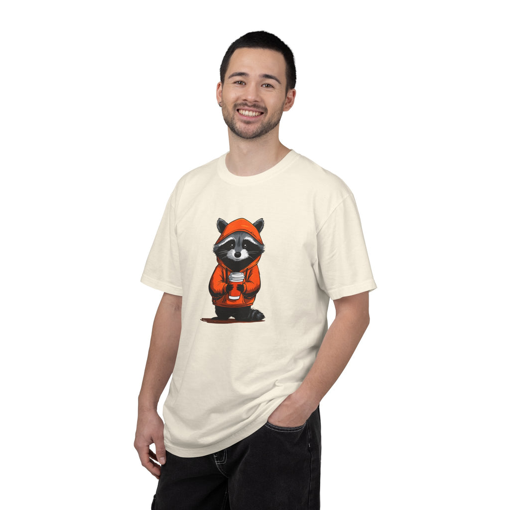 "Coffee Raccoon" Graphic T-Shirt | Cute & Edgy Streetwear Tee