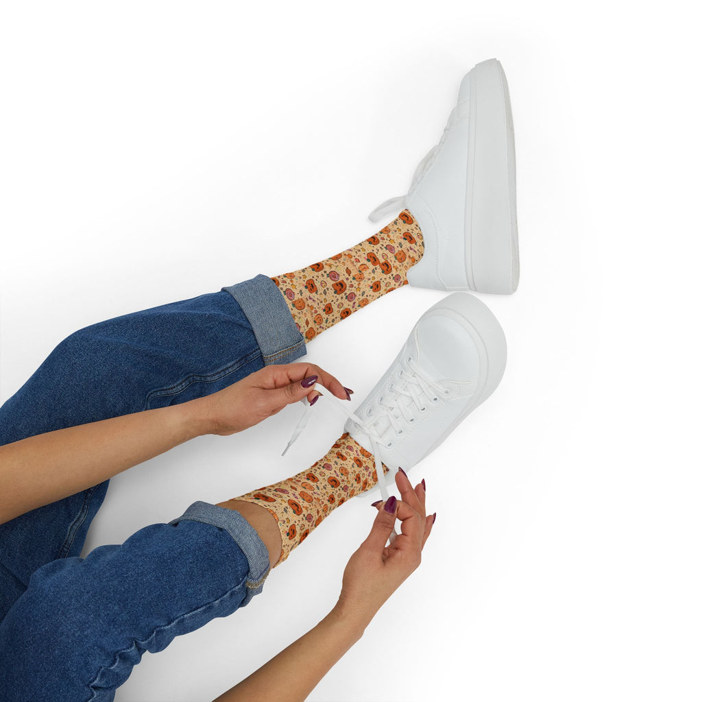 Trick-or-Treat Halloween crew socks, fun fall print