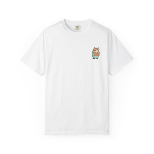 Bookworm Cat minimalist cute reader graphic tee