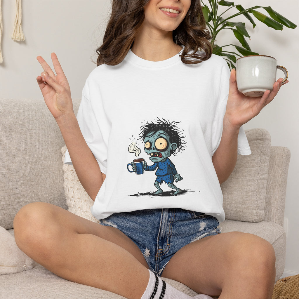 Coffee Zombie funny Halloween graphic tee