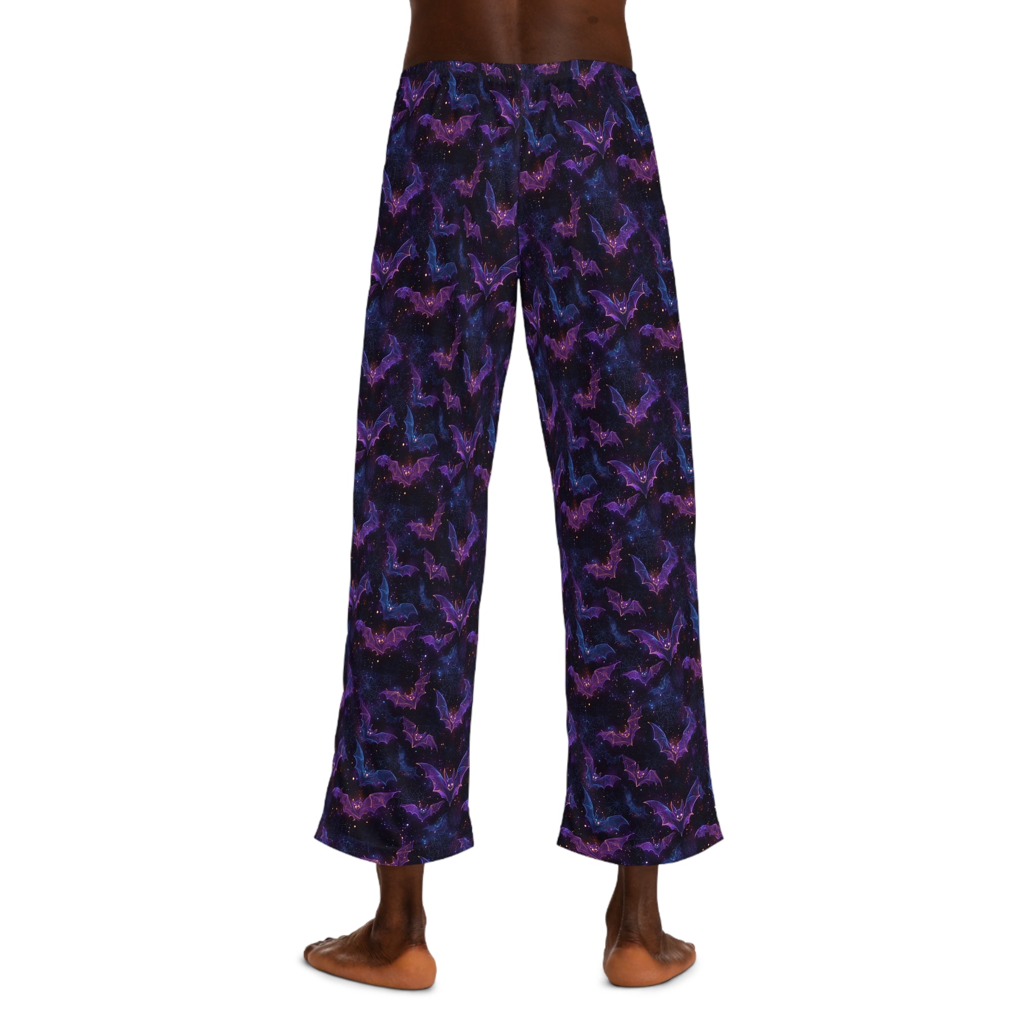 Men's spooky bat pajama pants size chart
