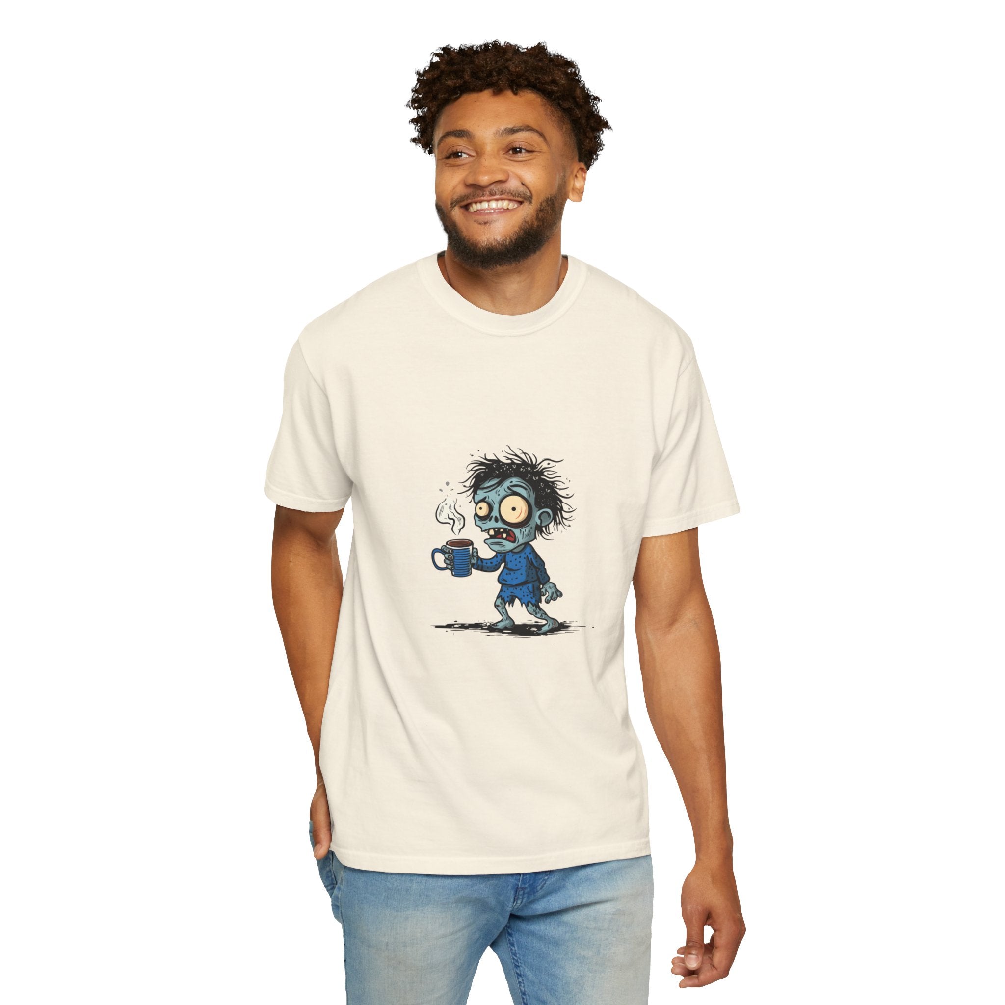 Coffee Zombie funny Halloween graphic tee