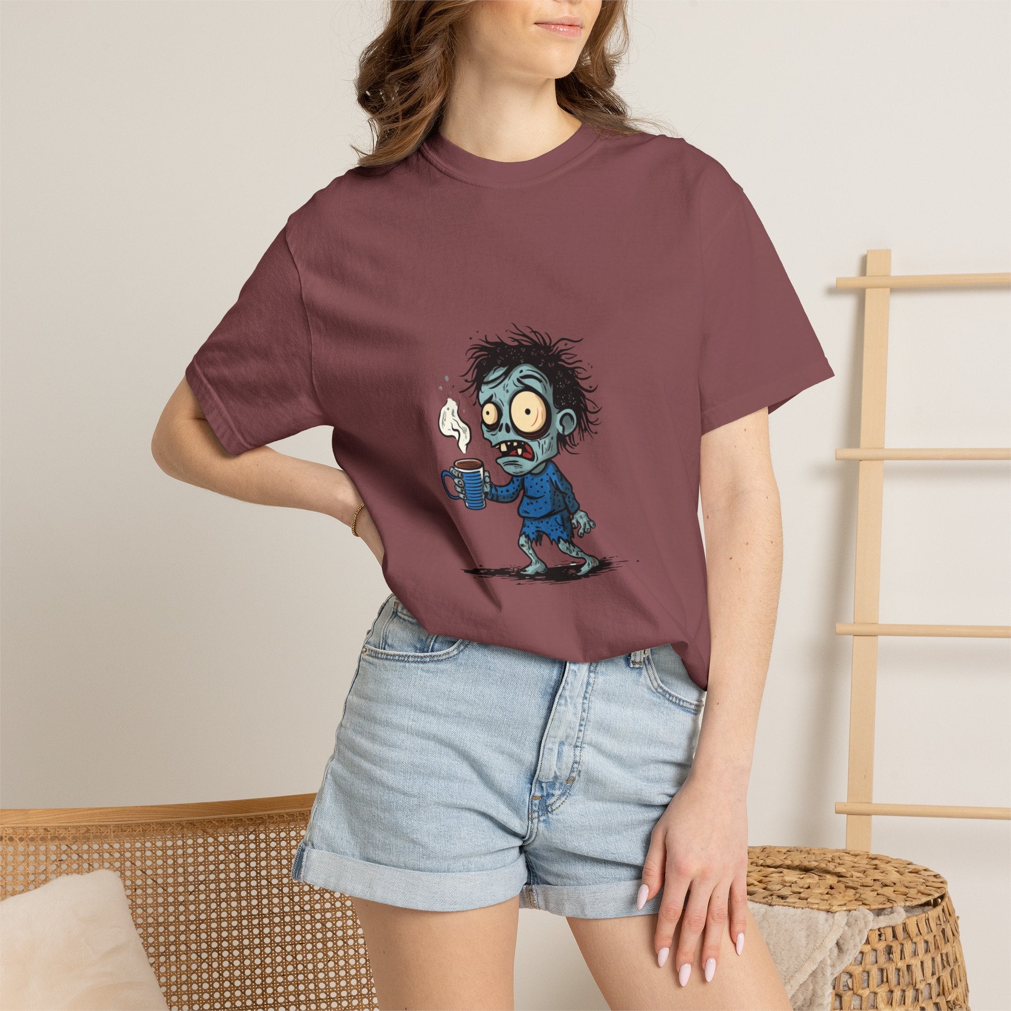 Coffee Zombie funny Halloween graphic tee