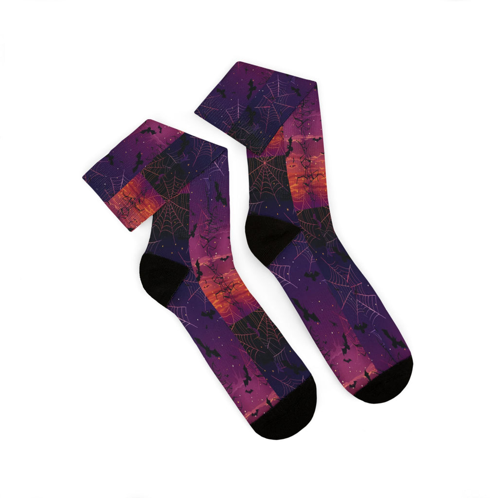 Witchy Vibes Halloween crew socks, spooky season print