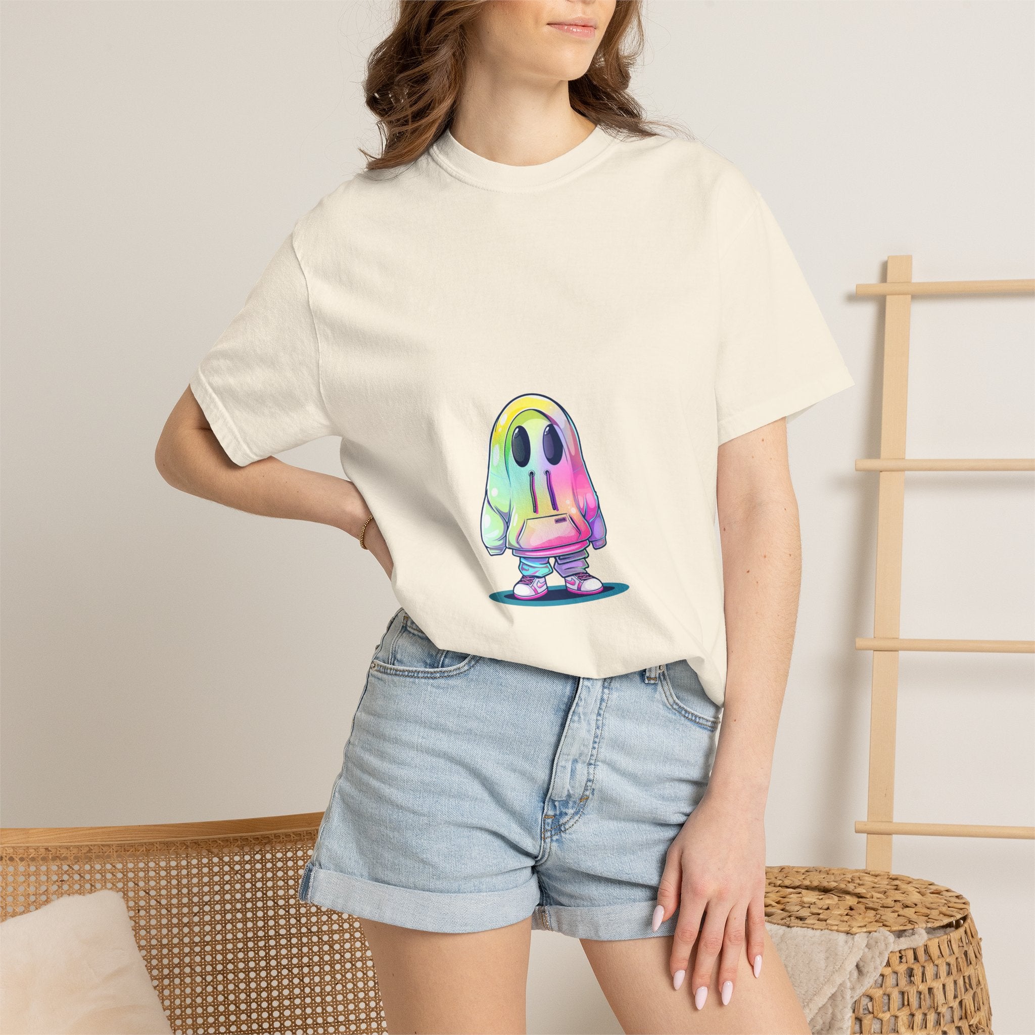 Cyber Ghost cute pastel goth Halloween streetwear tee