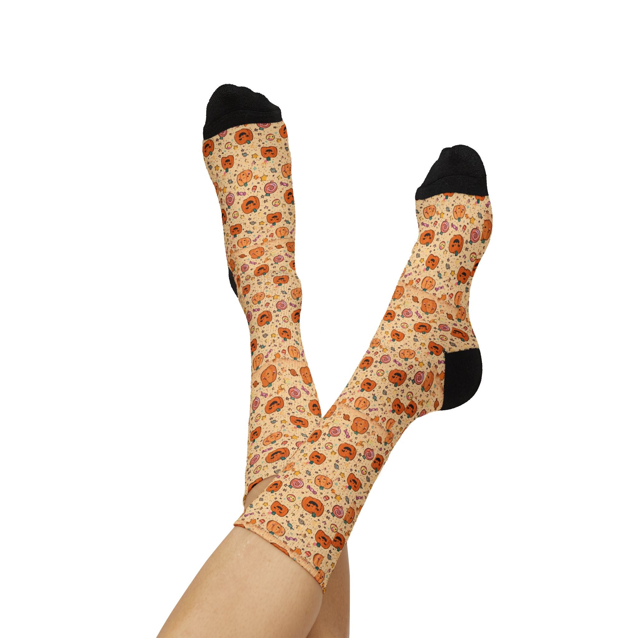 Trick-or-Treat Halloween crew socks, fun fall print