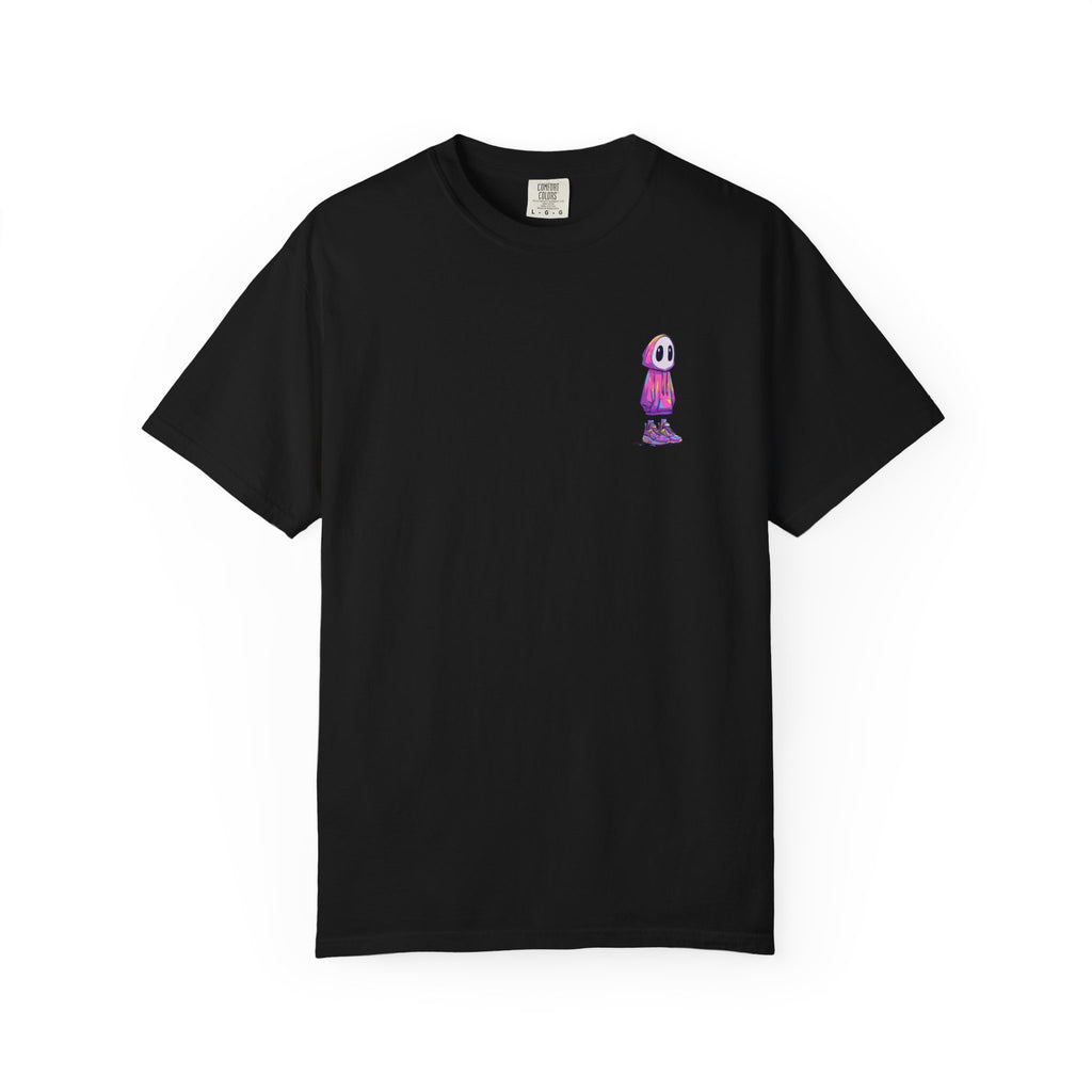 "Cyber Hood" Minimalist Graphic Tee | Streetwear Pocket Print
