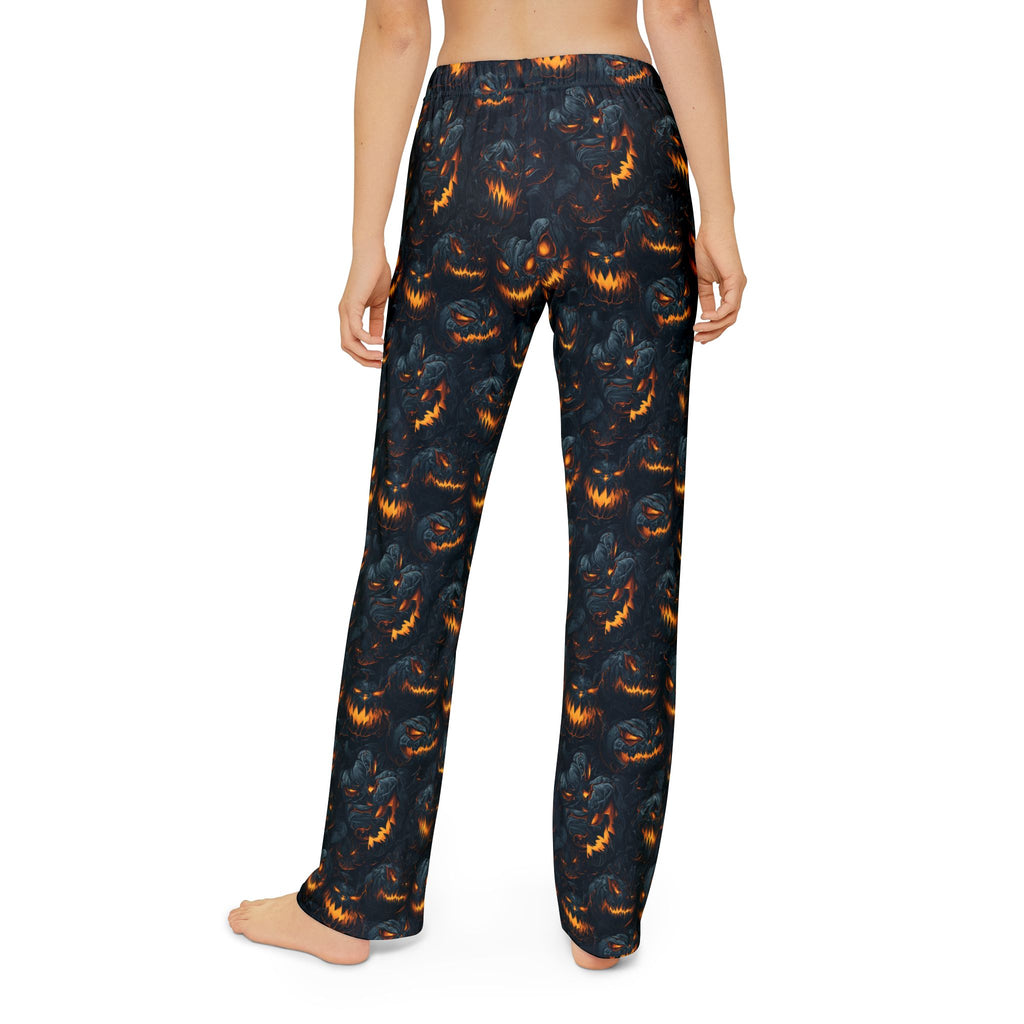 Kids pumpkin print pajama pants size chart