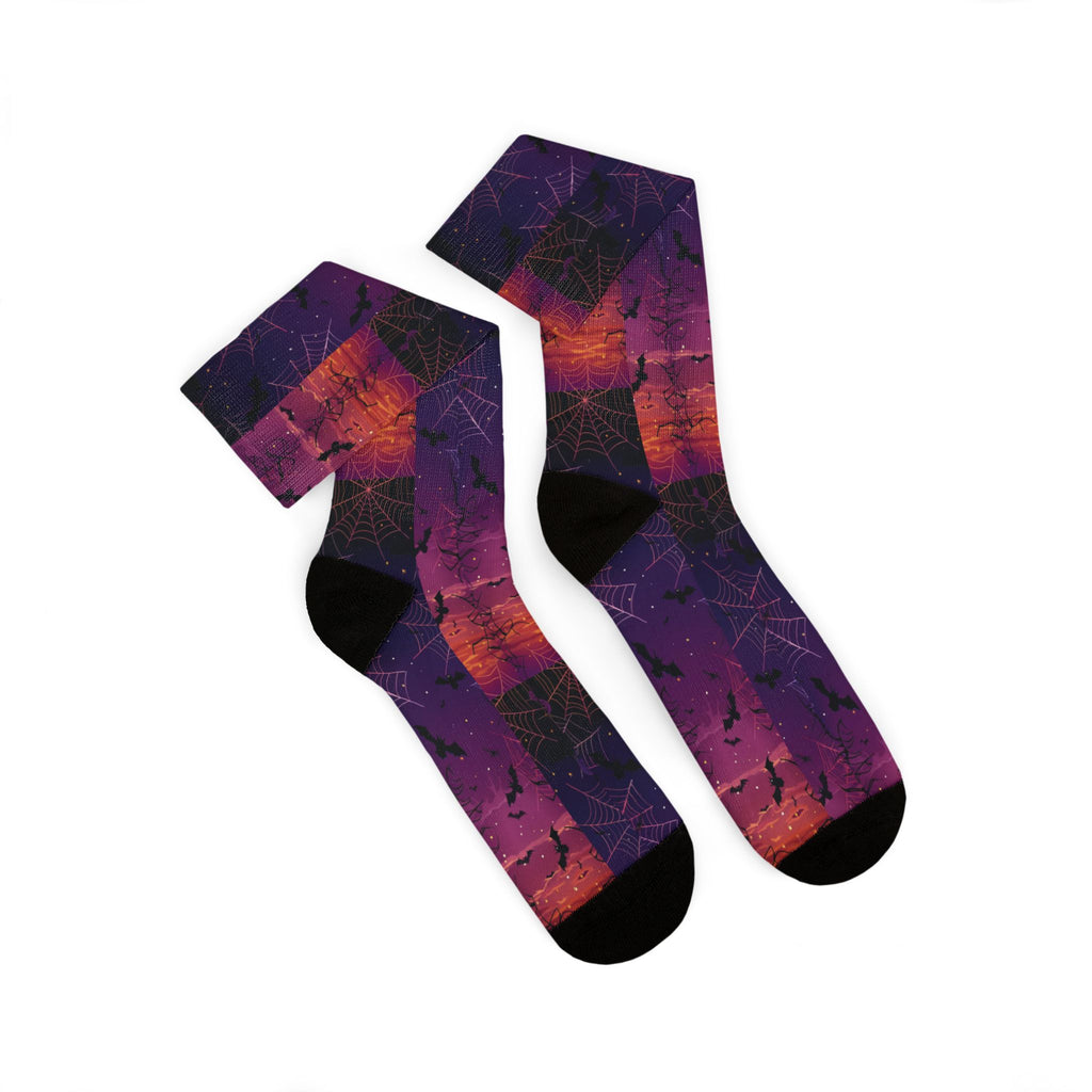 Witchy Vibes Halloween crew socks, spooky season print