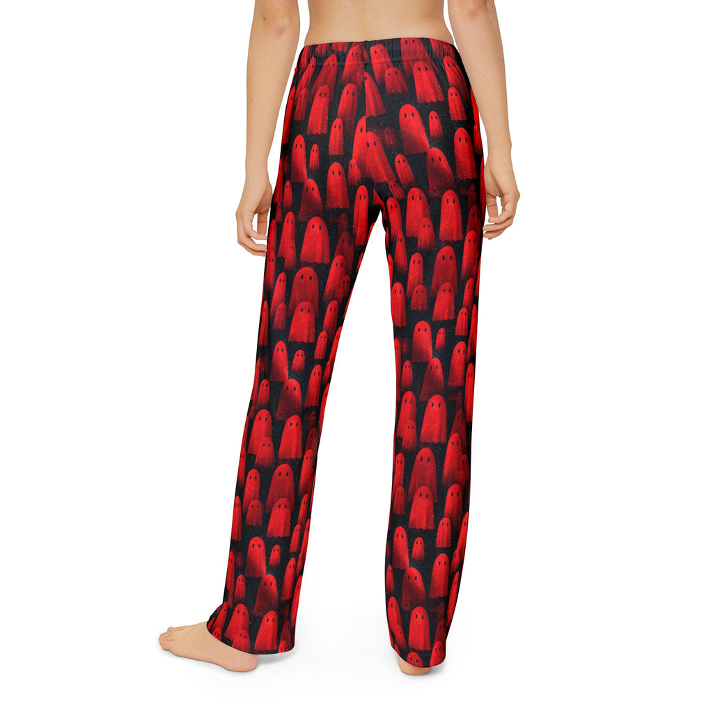 Kids red ghost print pajama pants size chart