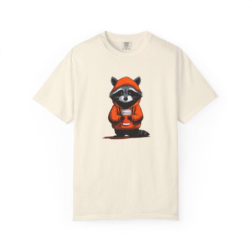 "Coffee Raccoon" Graphic T-Shirt | Cute & Edgy Streetwear Tee