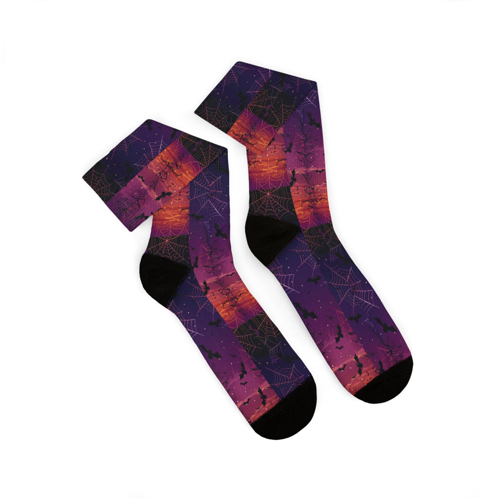 Witchy Vibes Halloween crew socks, spooky season print