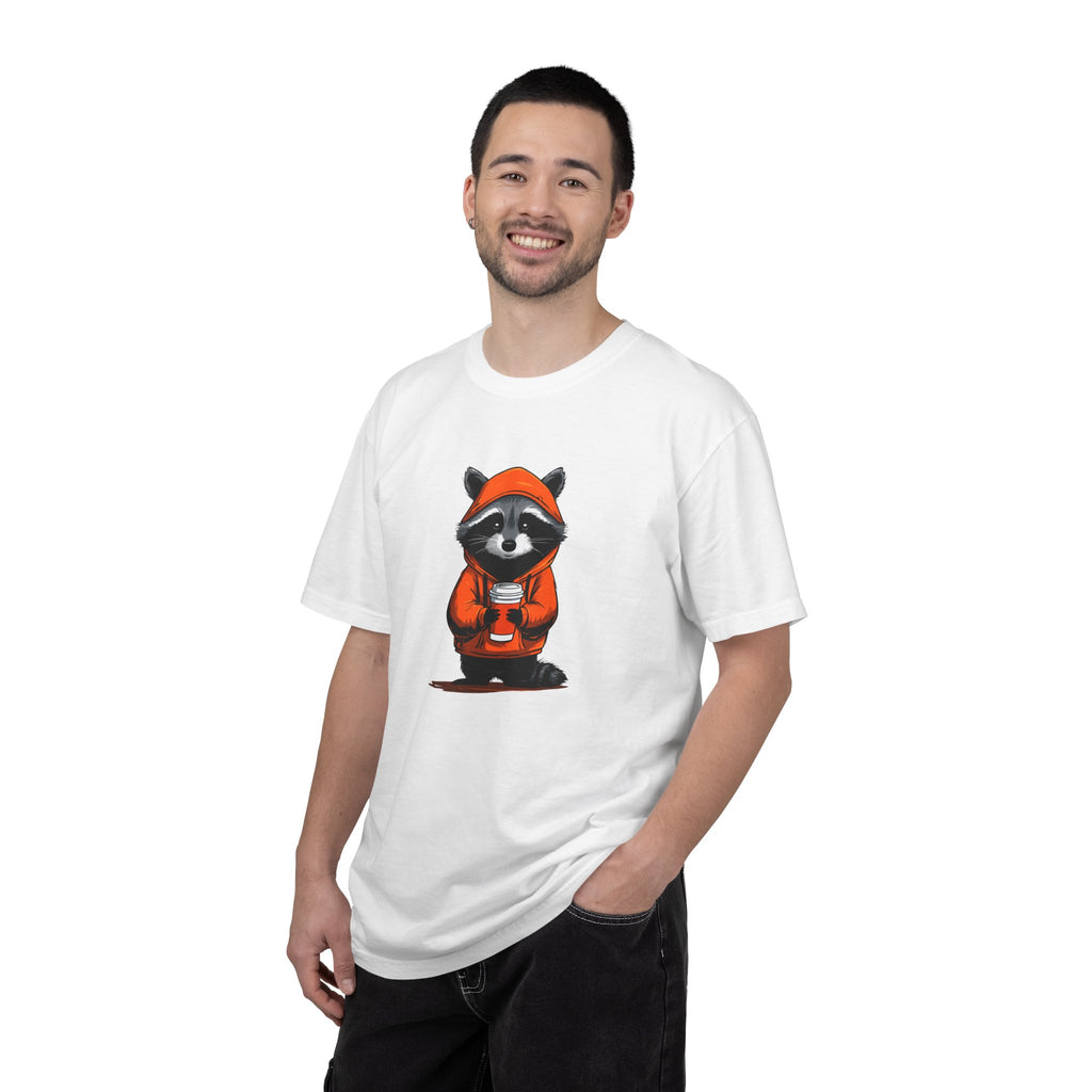 "Coffee Raccoon" Graphic T-Shirt | Cute & Edgy Streetwear Tee