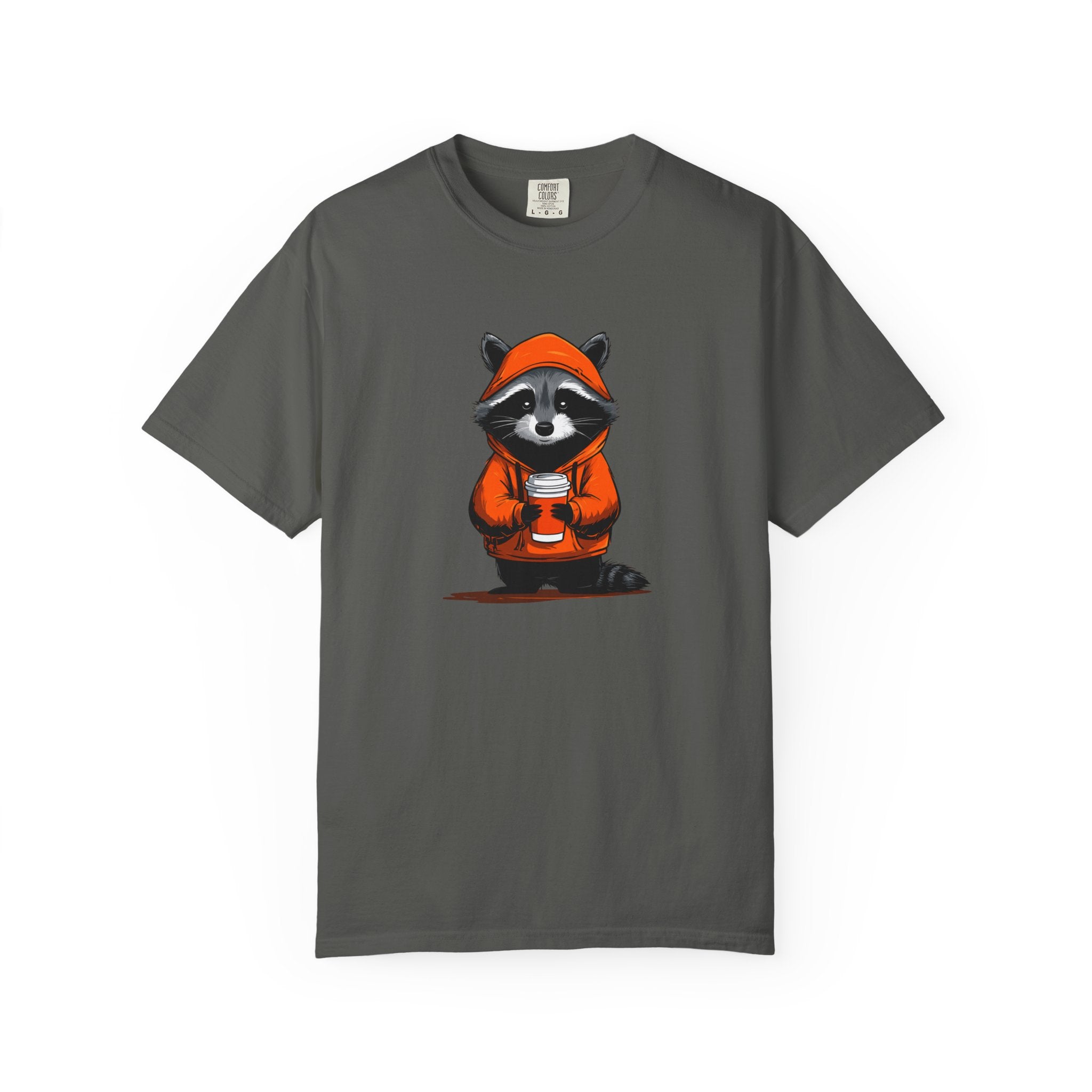 "Coffee Raccoon" Graphic T-Shirt | Cute & Edgy Streetwear Tee