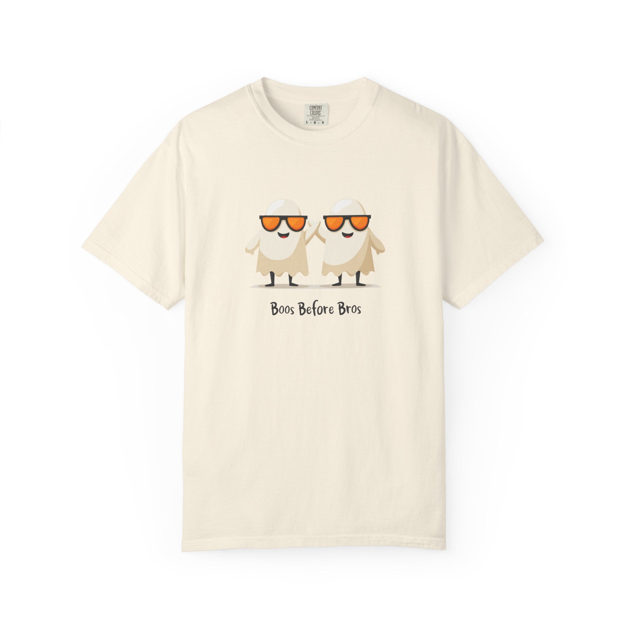 Boos Before Bros funny ghost Halloween streetwear graphic tee