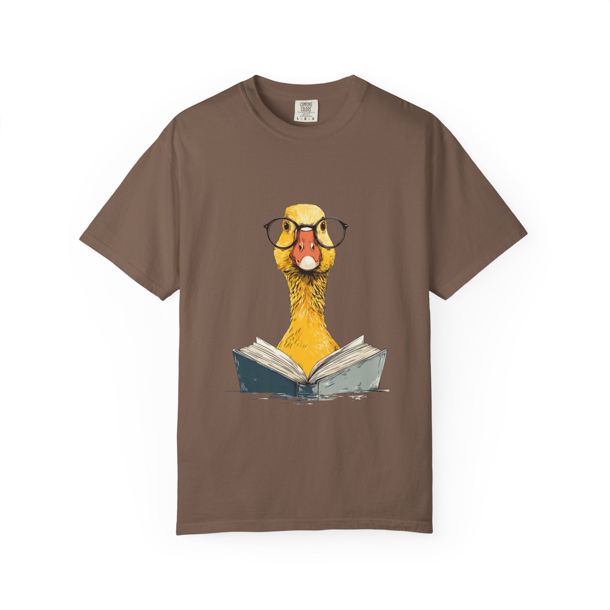 Bookish Duck cute nerdy reading graphic tee