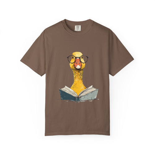 Bookish Duck cute nerdy reading graphic tee