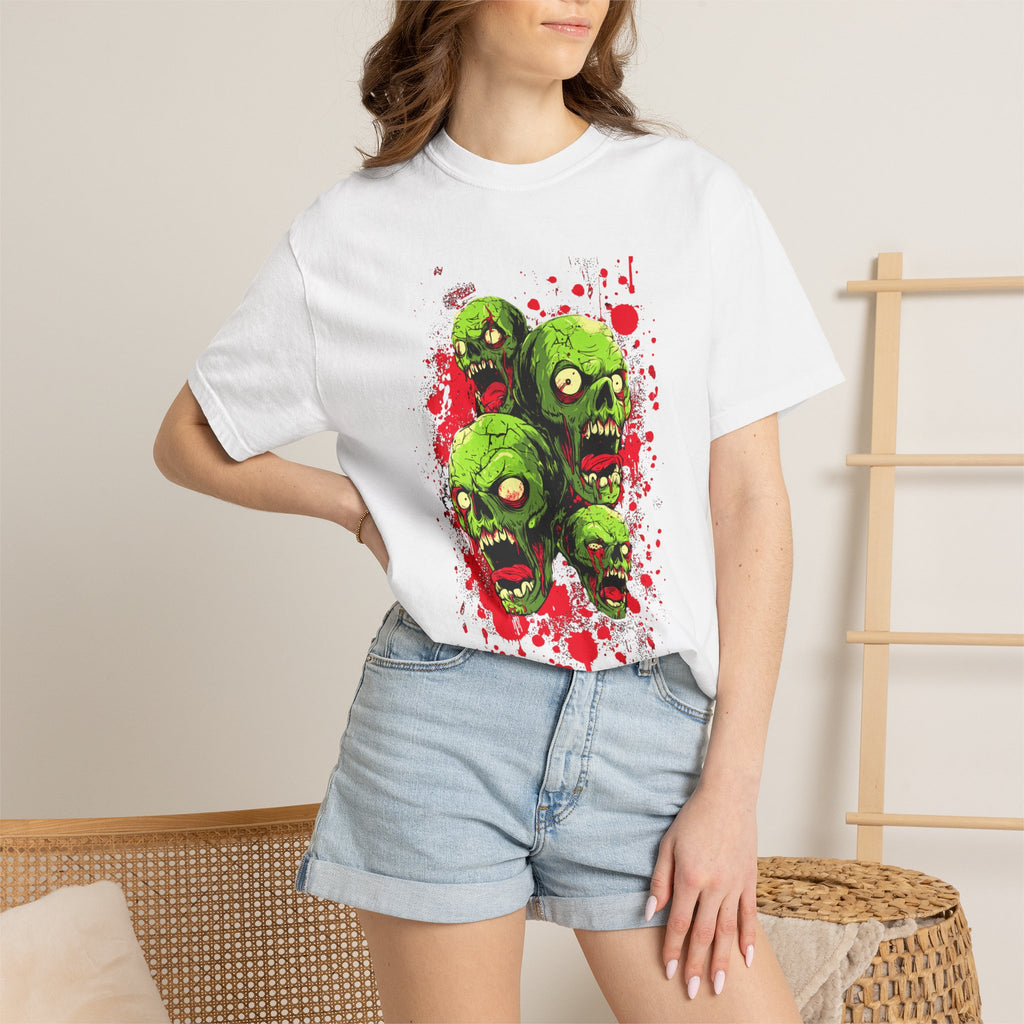 Zombie Heads Graphic T-Shirt | Edgy Streetwear Tee for Horror Fans