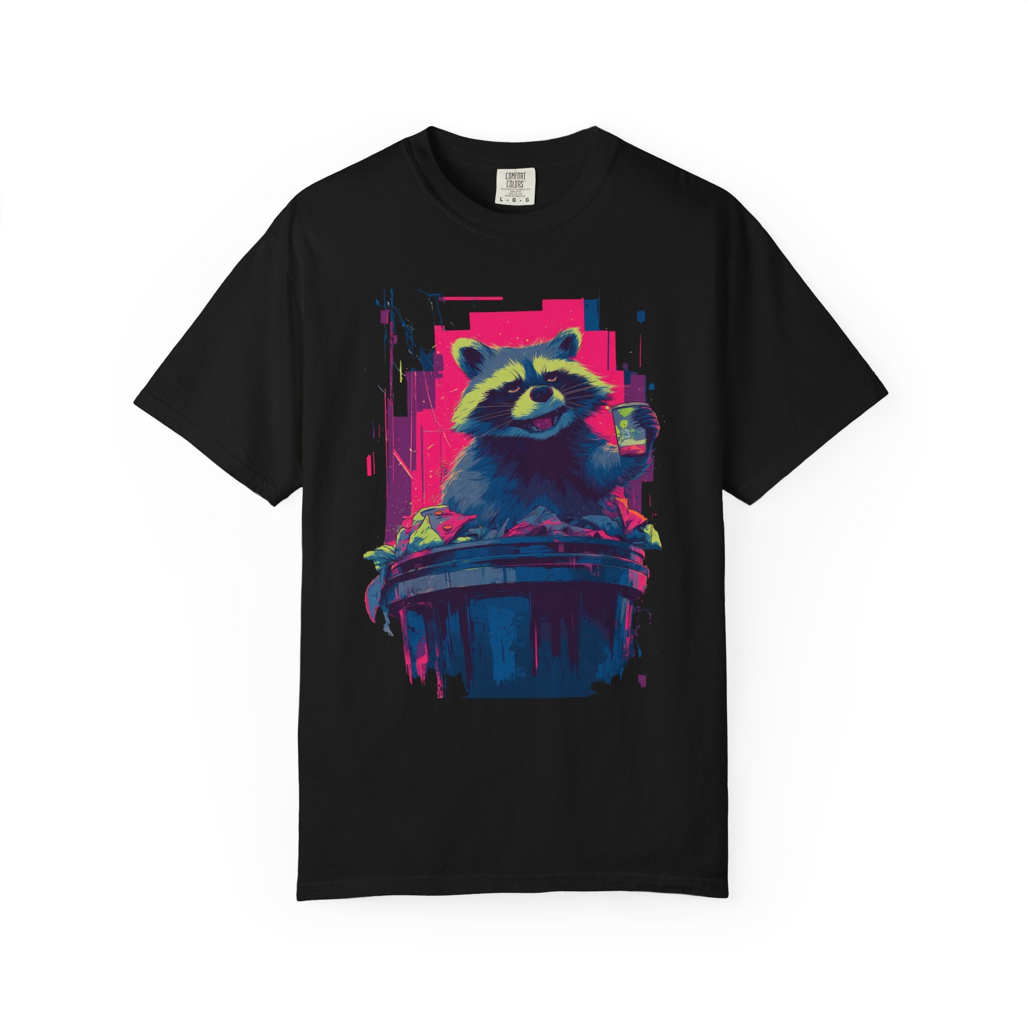 "Trash Panda" Neon Graphic T-Shirt | Cyberpunk Streetwear Tee