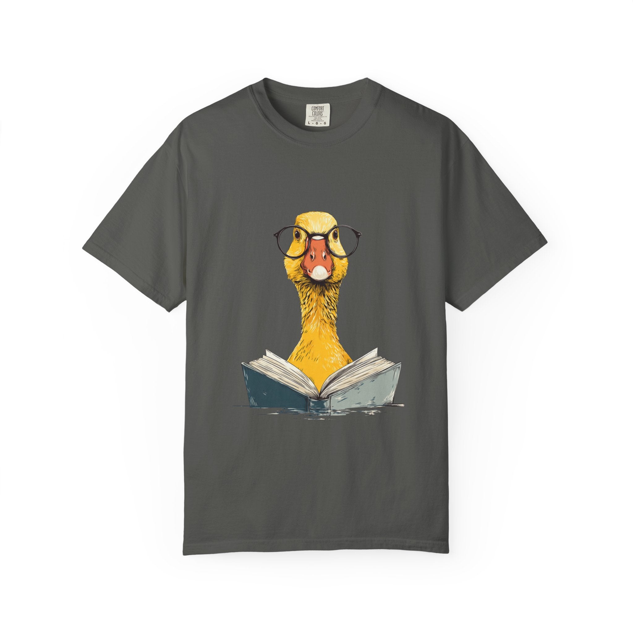 Bookish Duck cute nerdy reading graphic tee