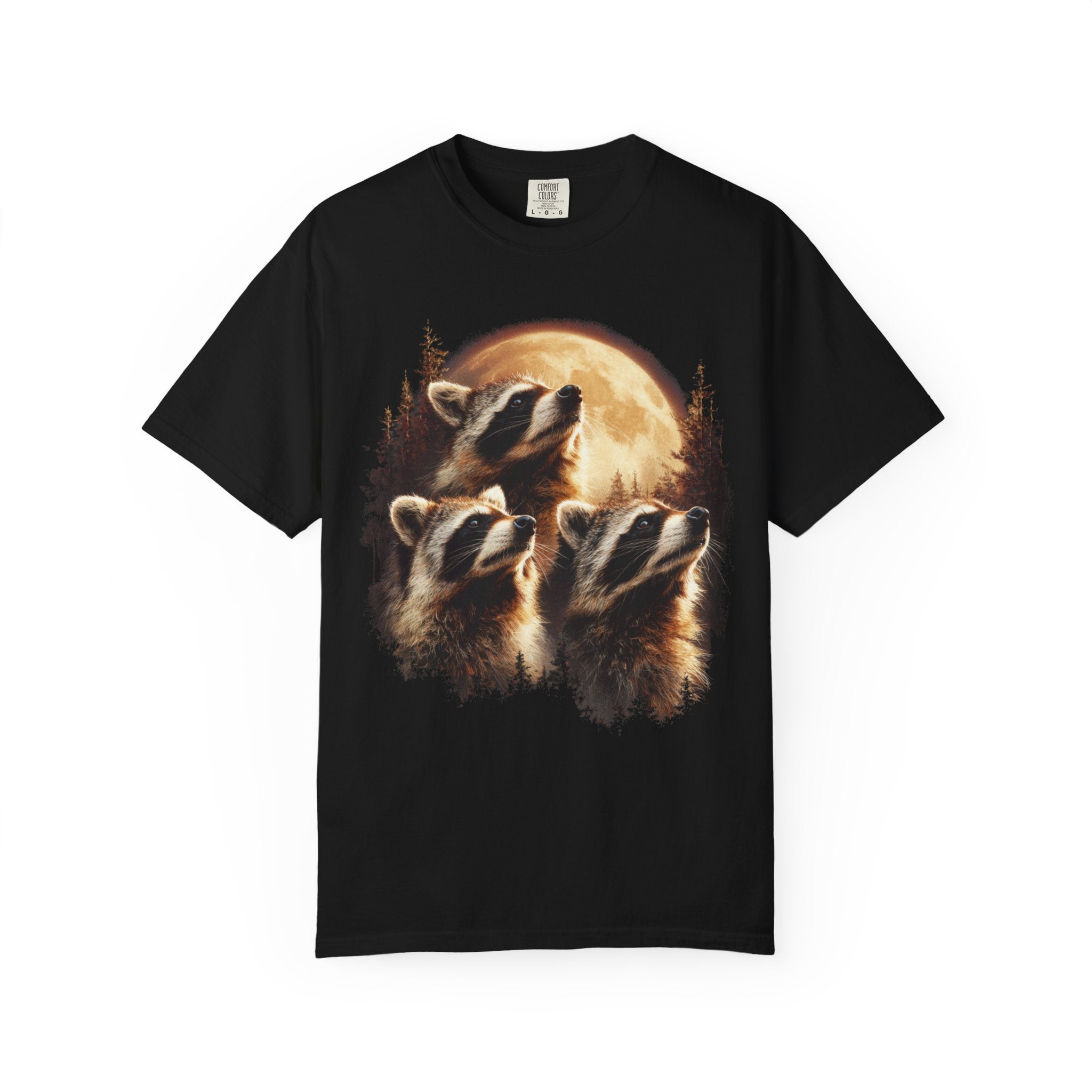 Wolf Moon howling wolves graphic tee, oversized streetwear T-shirt