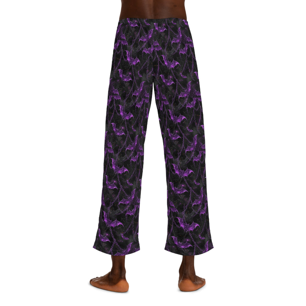 Men's Gothic Bat Pajama Pants | Cozy Sleepwear, Halloween Loungewear, Unique Gift, Fantasy Apparel,Edgy Nightwear