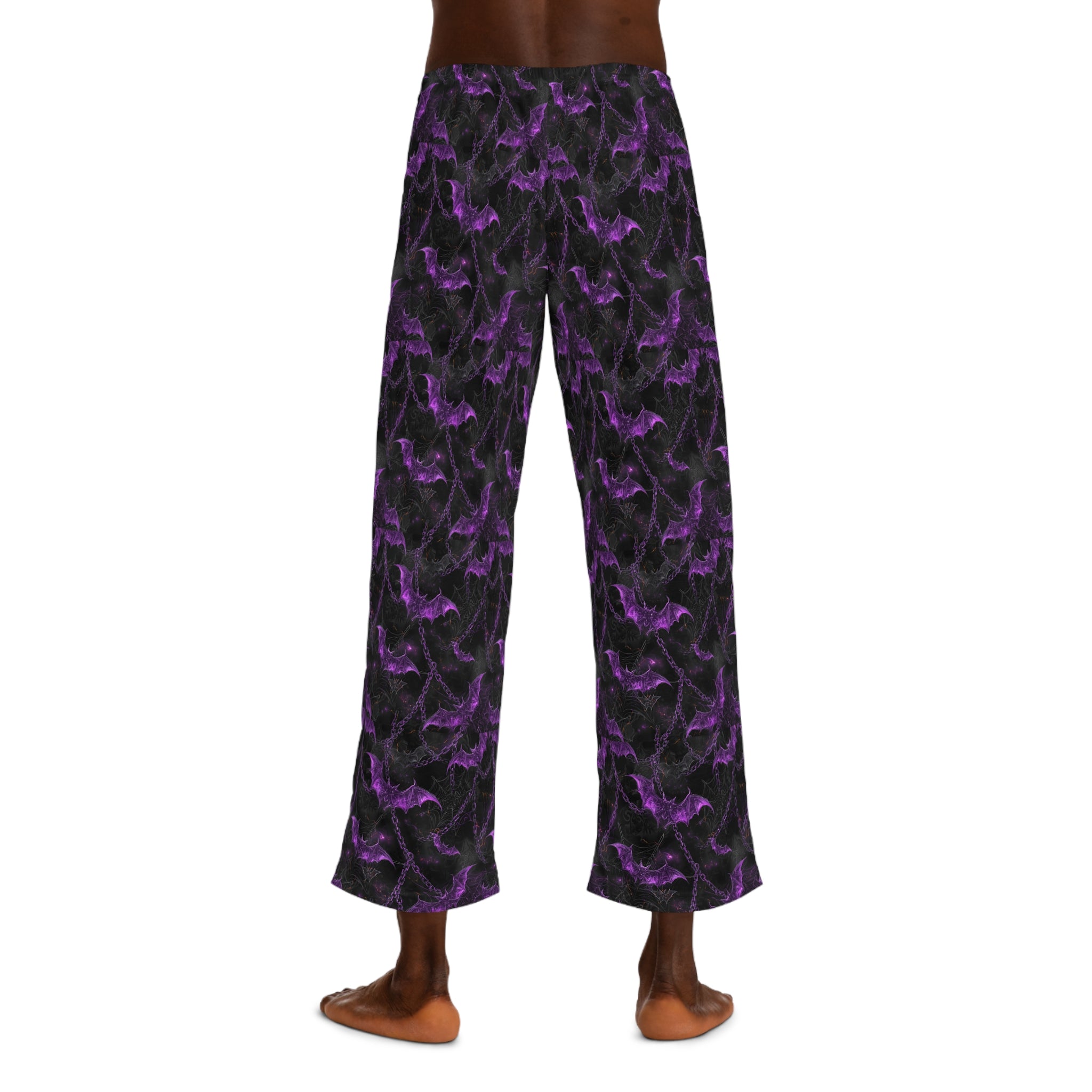 Men's Gothic Bat Pajama Pants | Cozy Sleepwear, Halloween Loungewear, Unique Gift, Fantasy Apparel,Edgy Nightwear