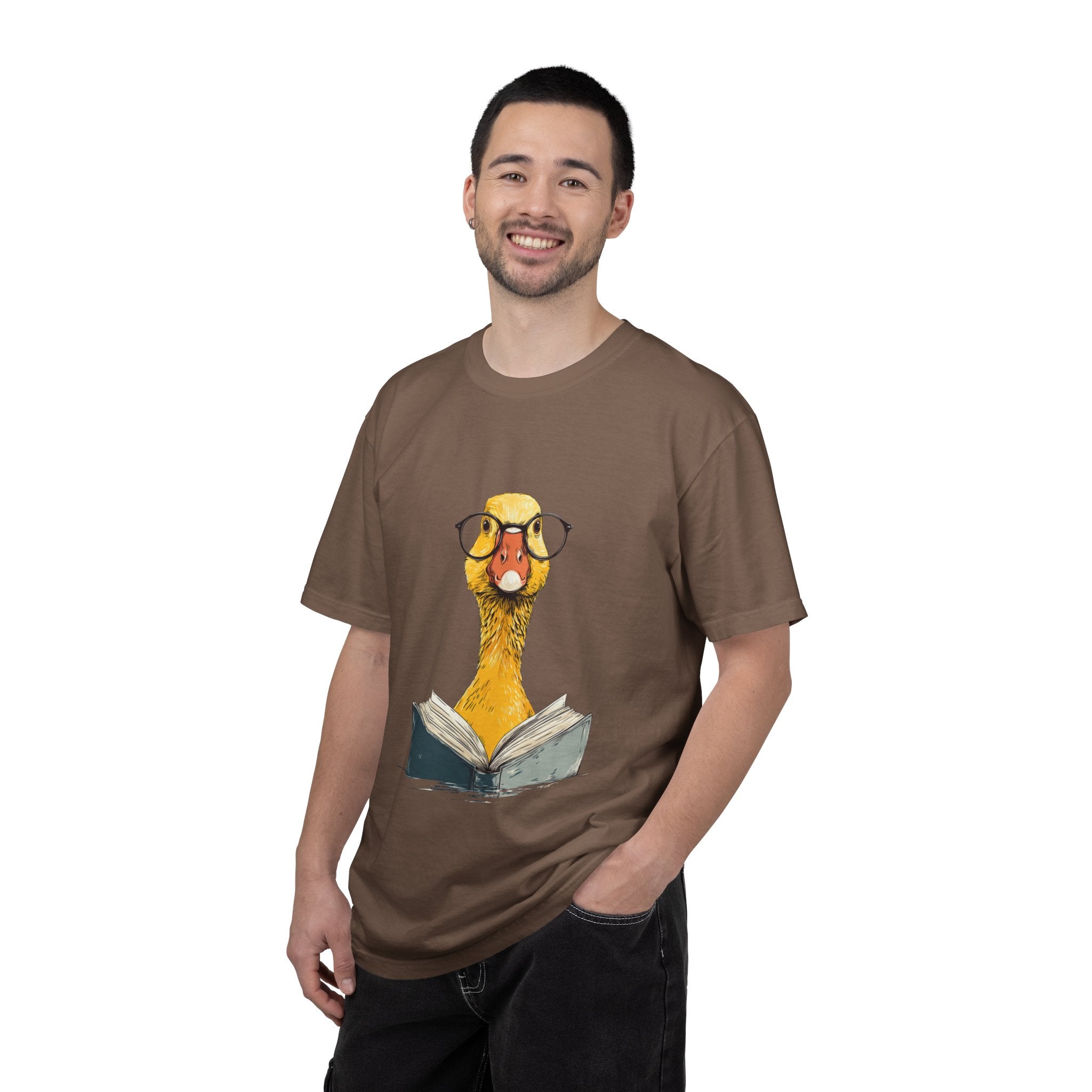 Bookish Duck cute nerdy reading graphic tee